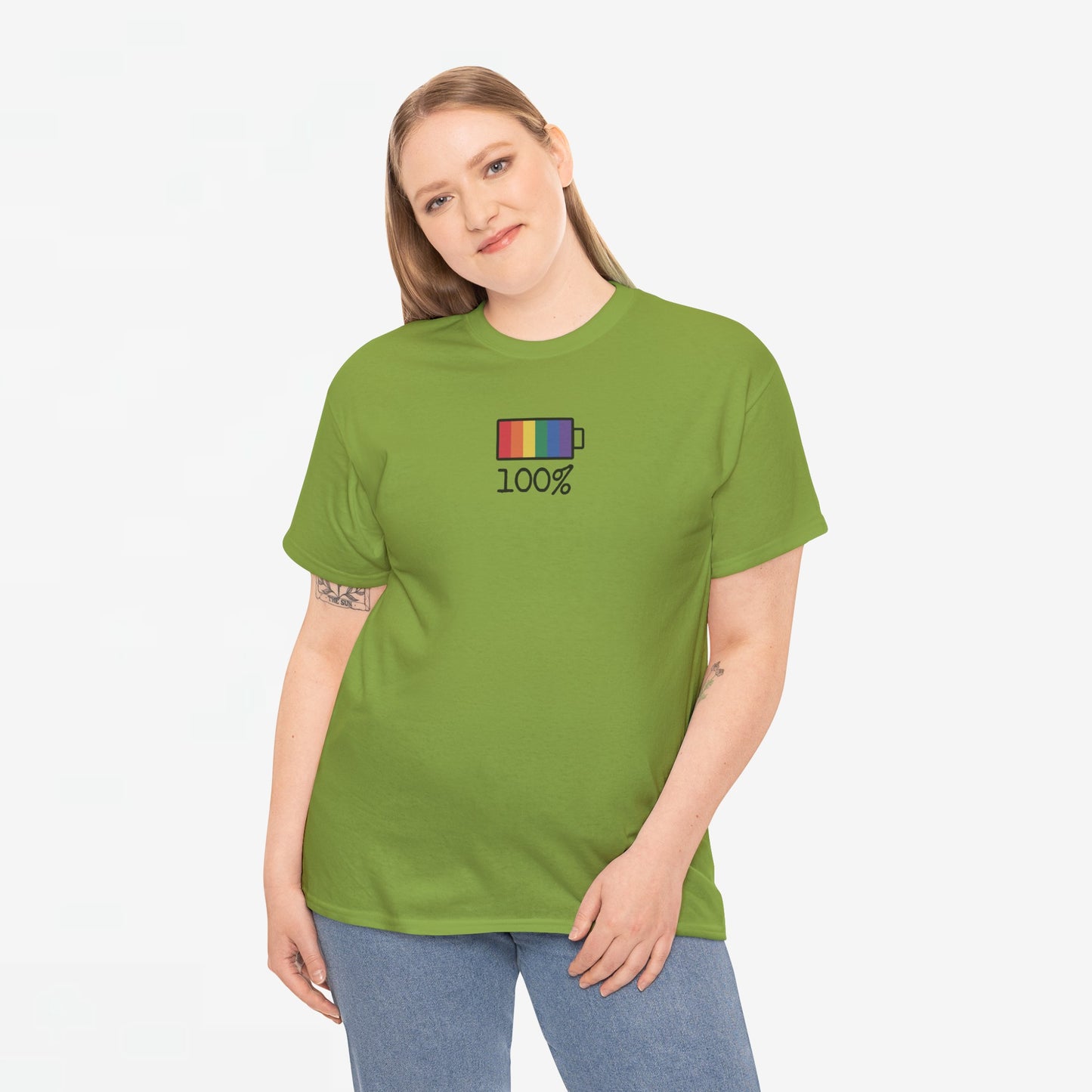 Gay Pride T-shirt - 100% Regenboog - Oversized #33