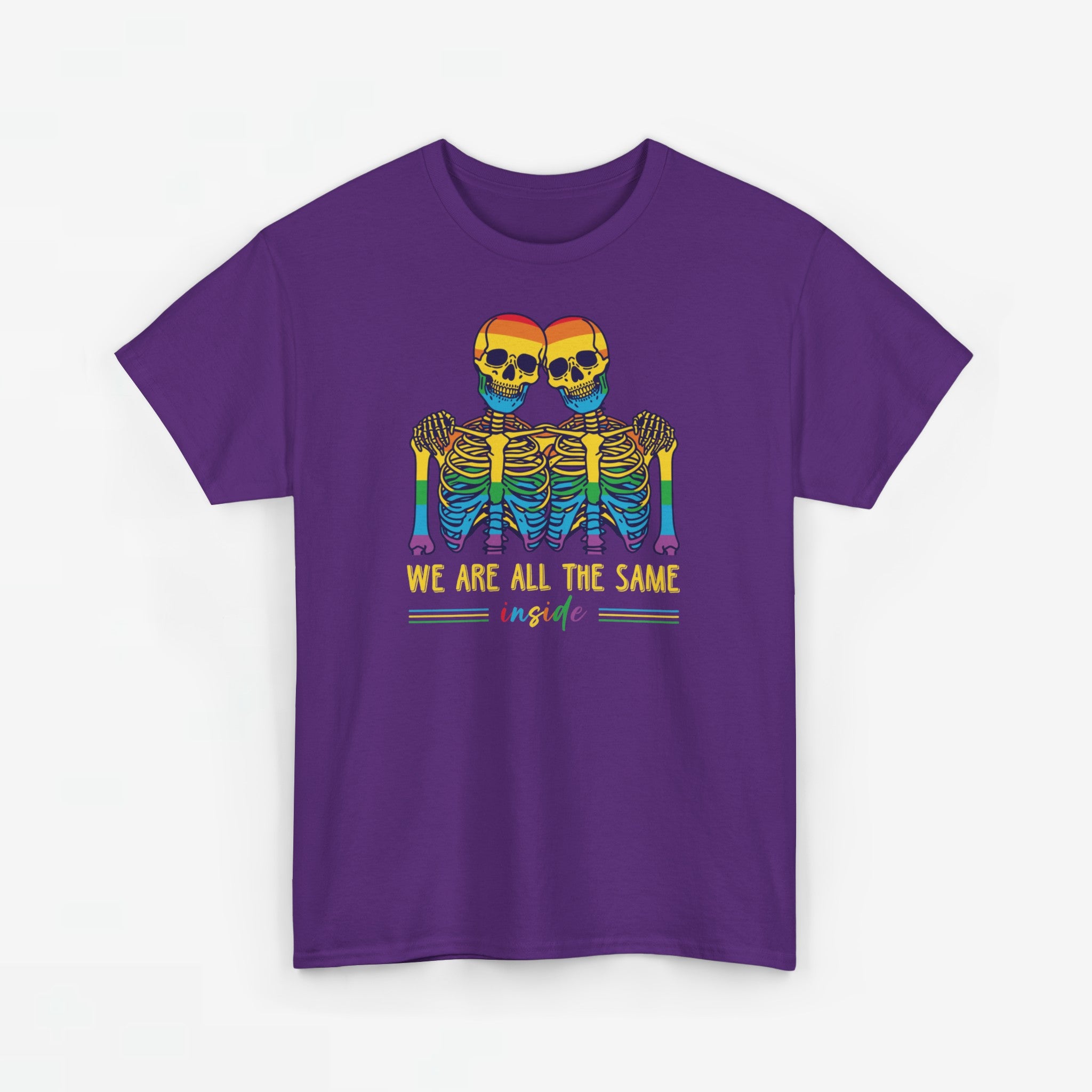 Gay Pride T-shirt - Skelet We Are All The Same - Oversized #79