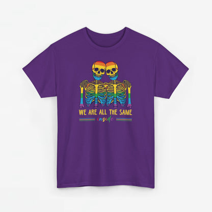 Gay Pride T-shirt - Skelet We Are All The Same - Oversized #79