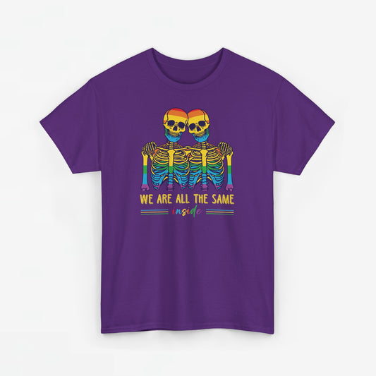 Gay Pride T-shirt - Skelet We Are All The Same - Oversized #79