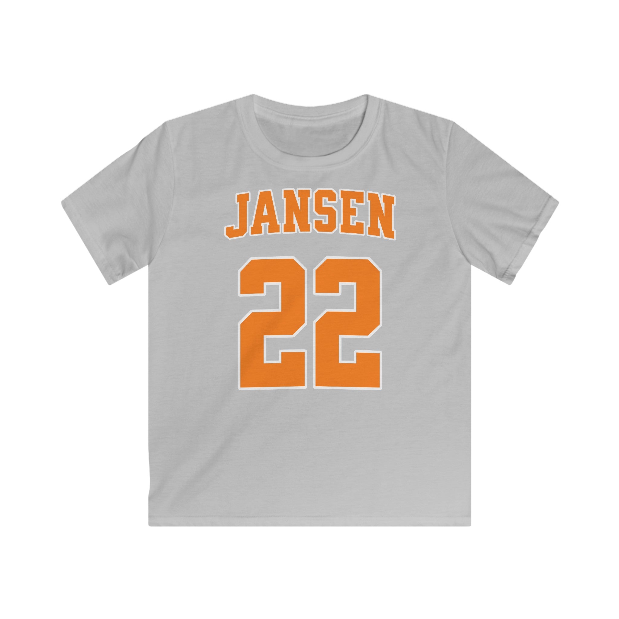 Kind Voetbal T-shirt - EK, WK en Koningsdag Kinderkleding - Personaliseer met Naam & Rugnummer (Voorkant)