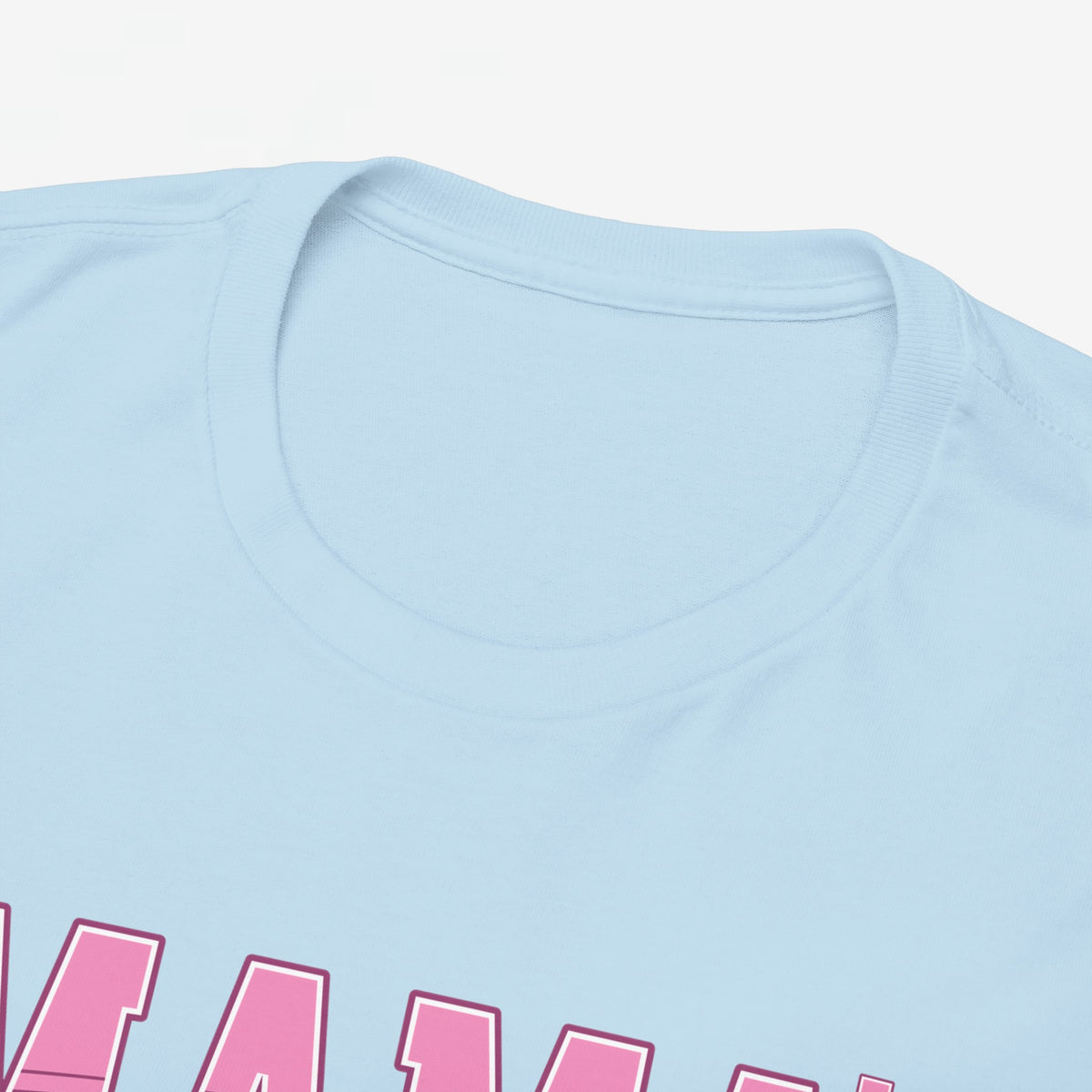 Lichtblauw oversized T-shirt, ronde hals met korte mouwen