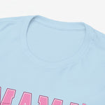 Lichtblauw oversized T-shirt, ronde hals met korte mouwen