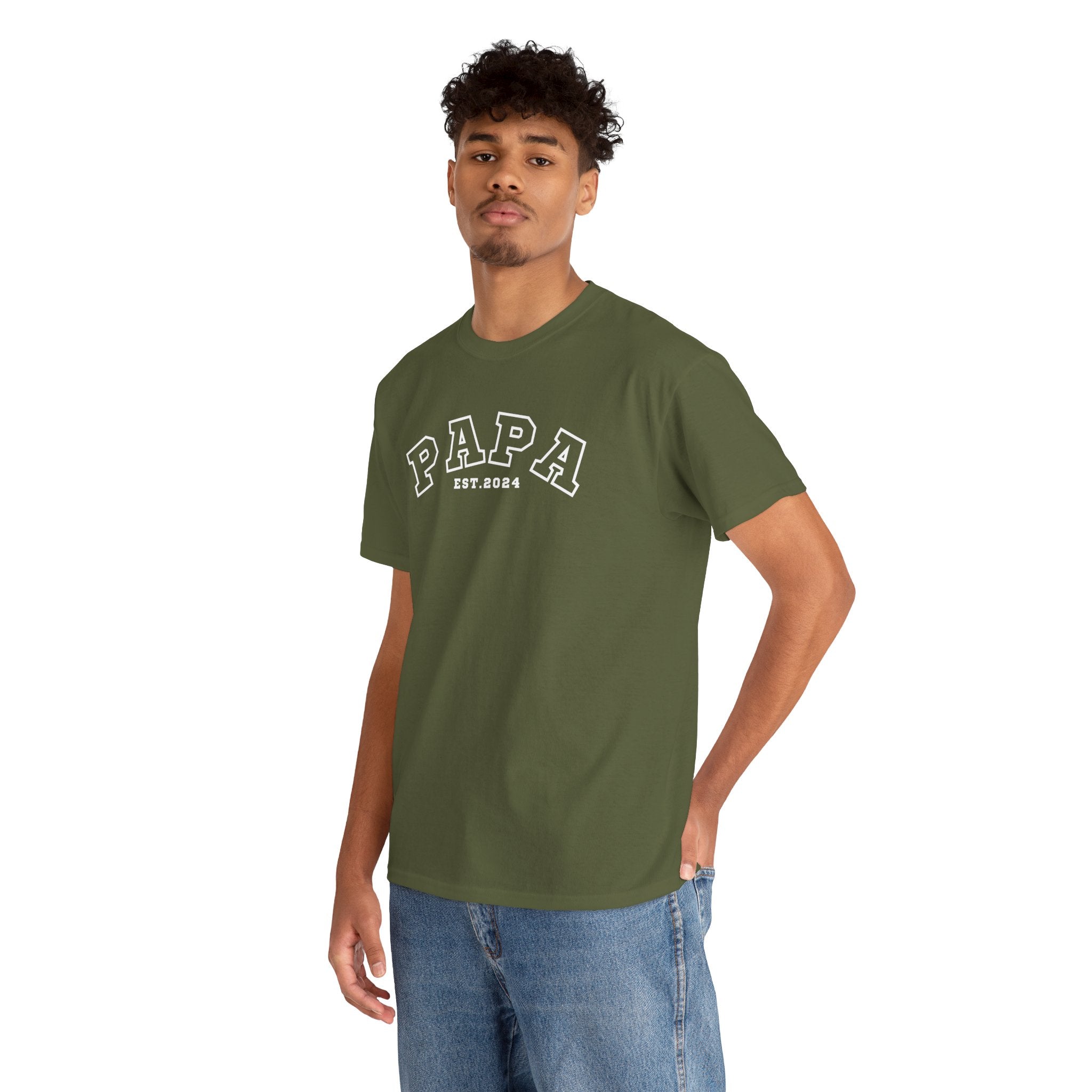 Gepersonaliseerde Vaderdag Papa Cadeau - T-shirt - Papa - EST [Jaar]