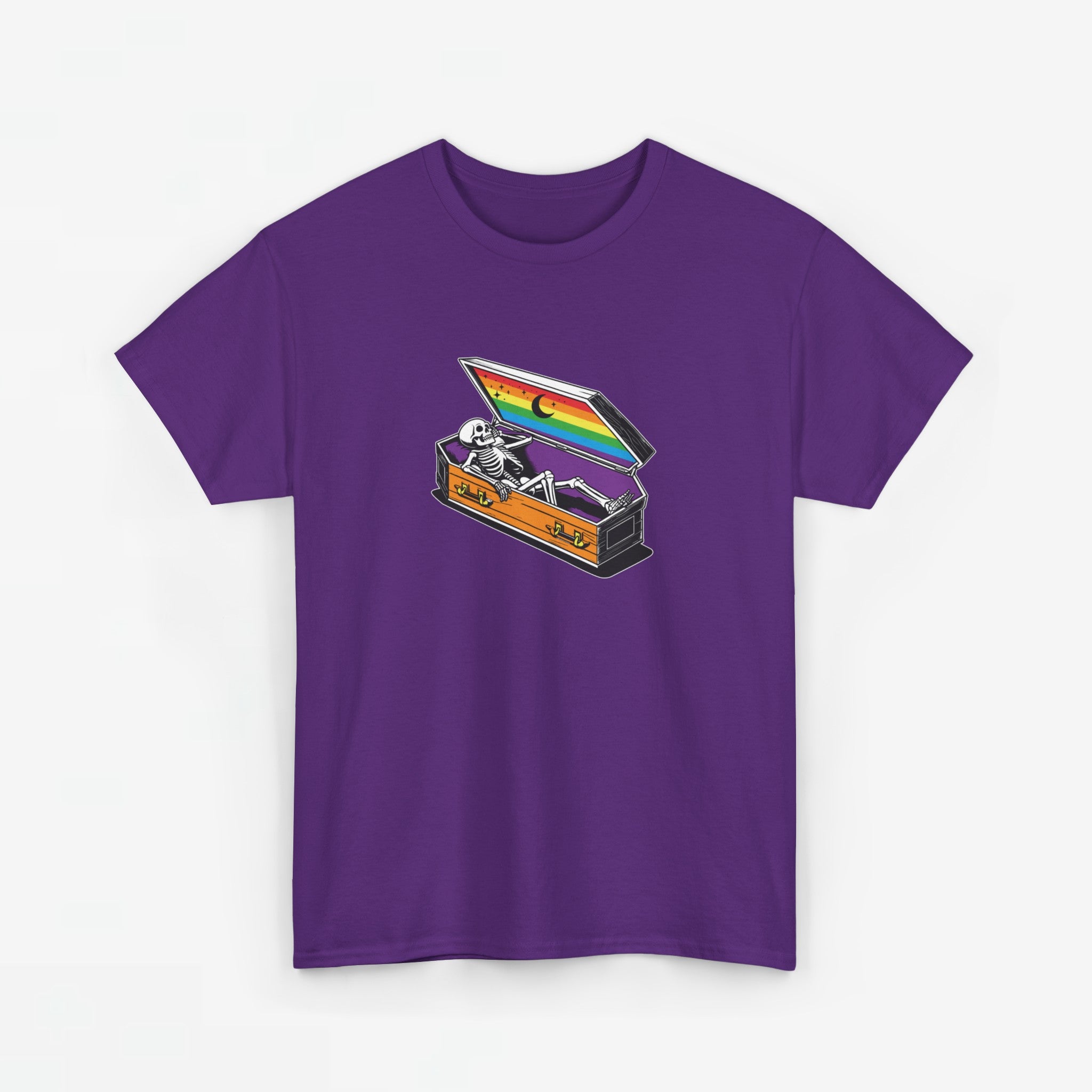 Gay Pride T-shirt - Skelet Regenboog - Oversized #42
