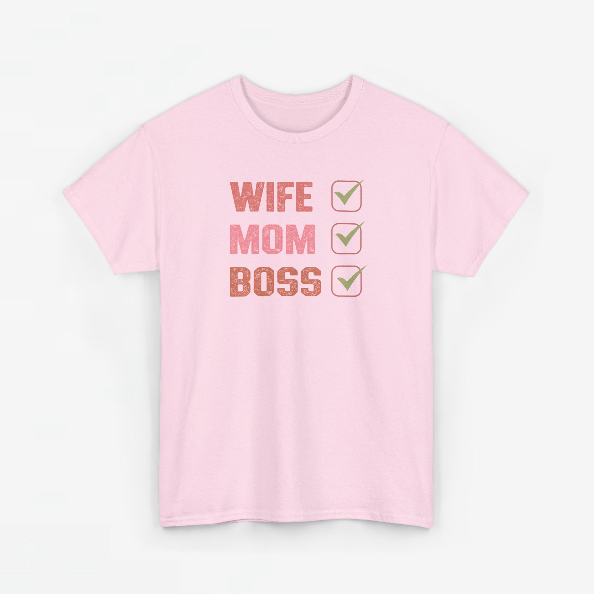 Moederdag Mama Cadeau - T-shirt - Wife Mom Boss - Oversized - #15