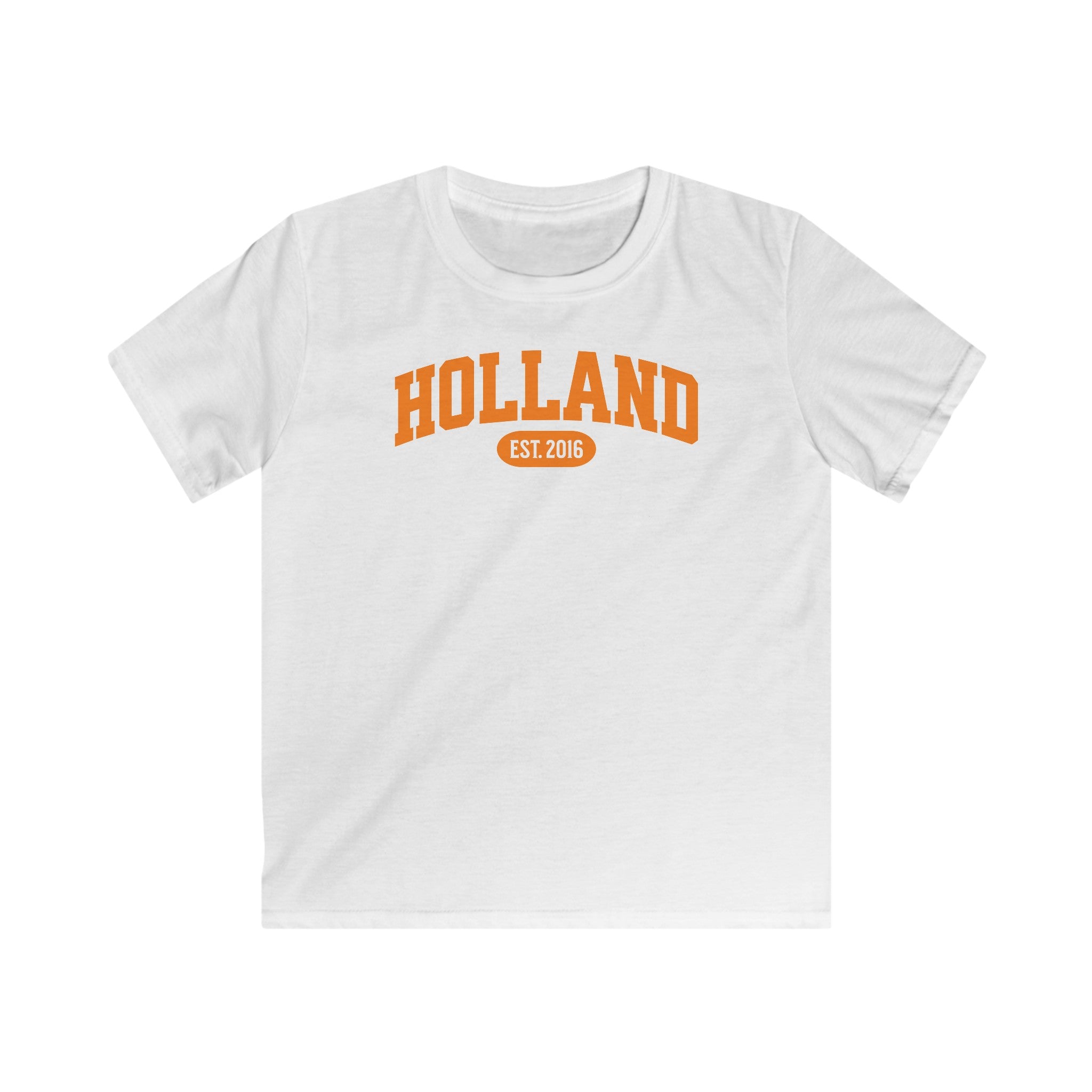 Kind Voetbal T-shirt - EK, WK en Koningsdag Kinderkleding - Personaliseer met Naam, Jaar & Rugnummer - HOLLAND