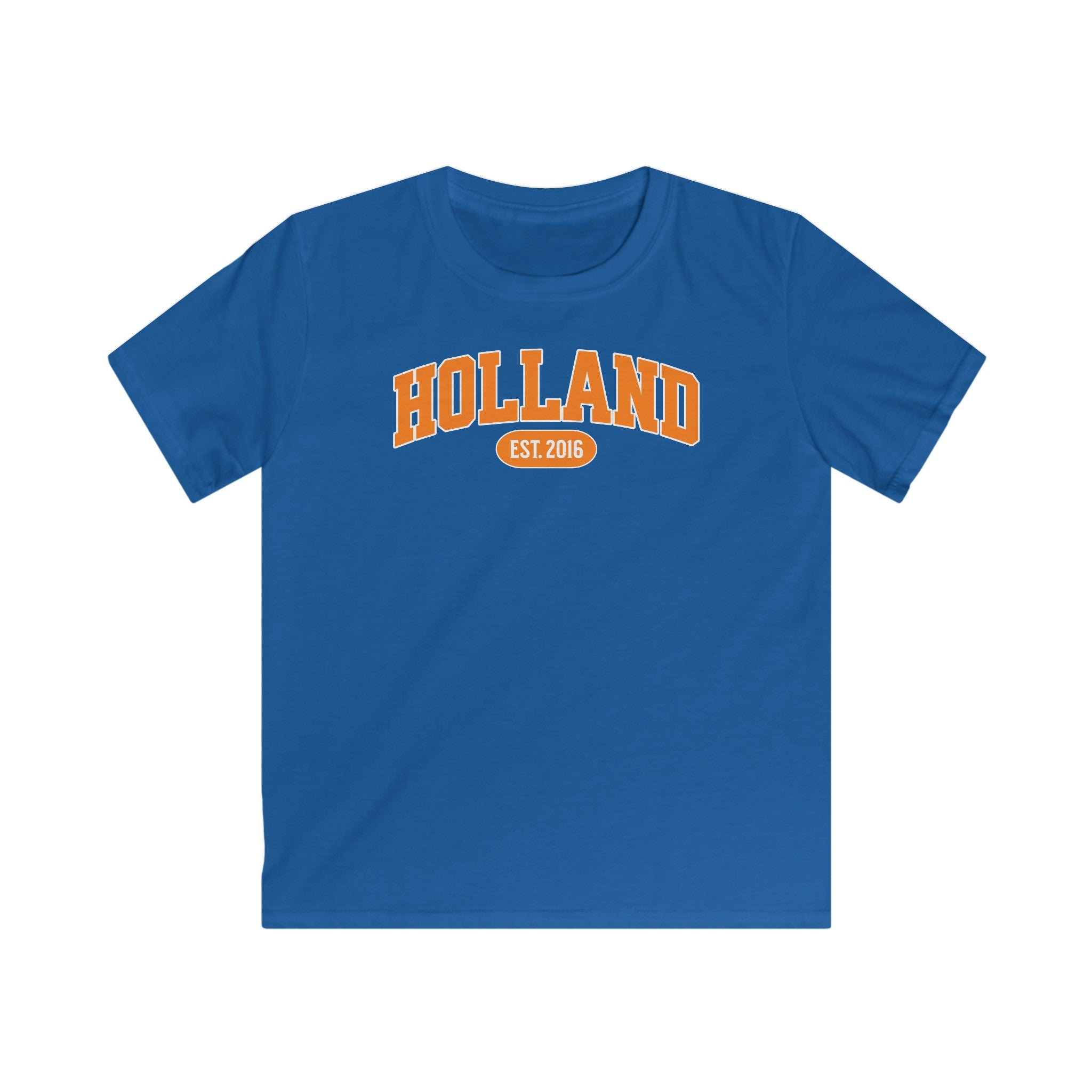 Kind Voetbal T-shirt - EK, WK en Koningsdag Kinderkleding - Personaliseer met Naam, Jaar & Rugnummer - HOLLAND