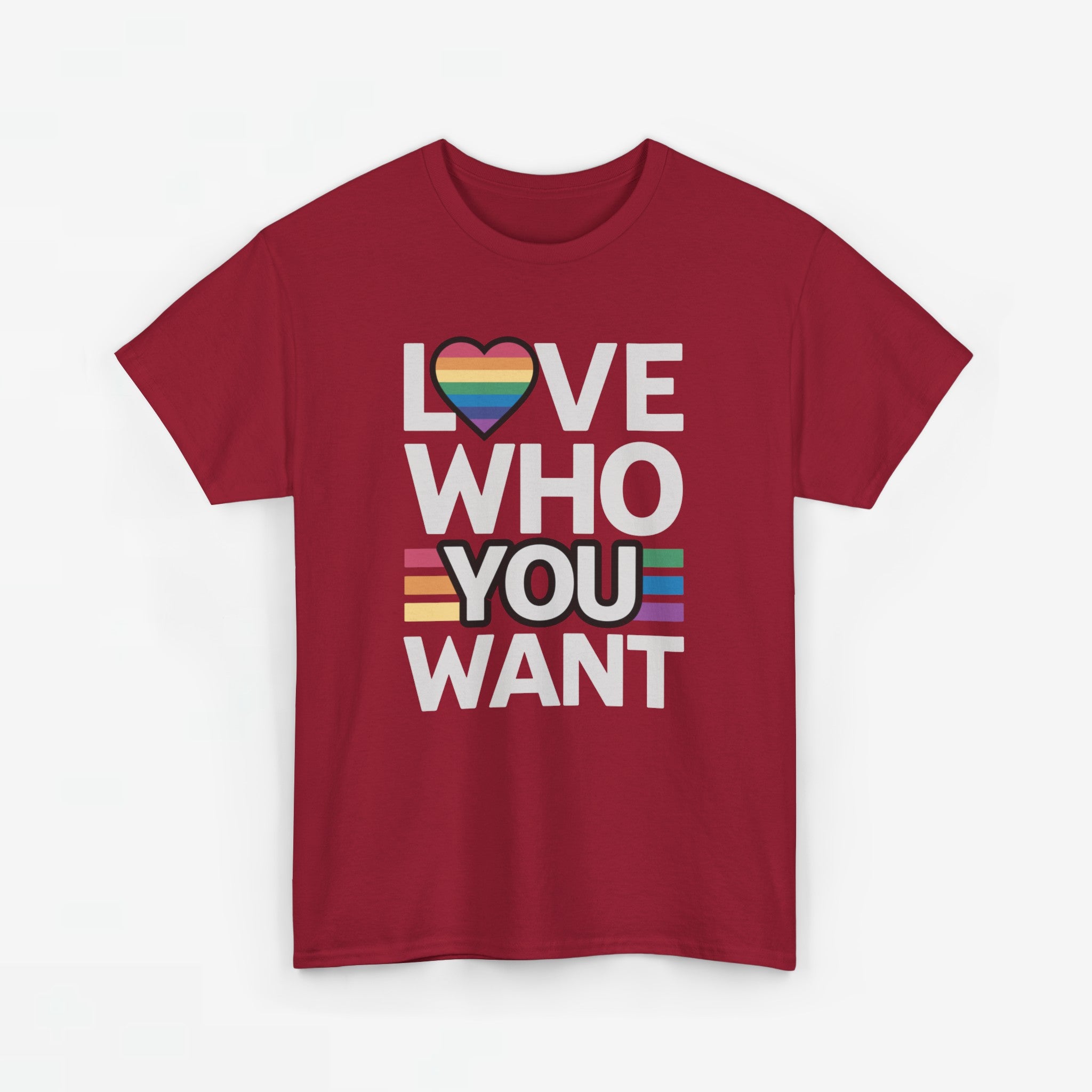 Gay Pride T-shirt - Love Who You Want - Oversized #52