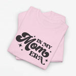 Oversized lichtroze T-shirt met zwarte 'In my Mom Era' tekstprint