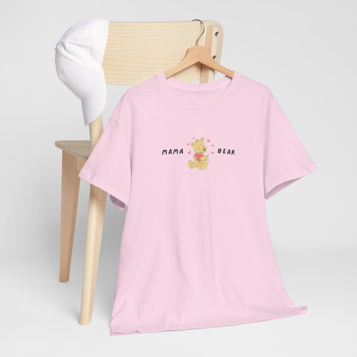 Roze oversized T-shirt met Mama Bear-print op de borst