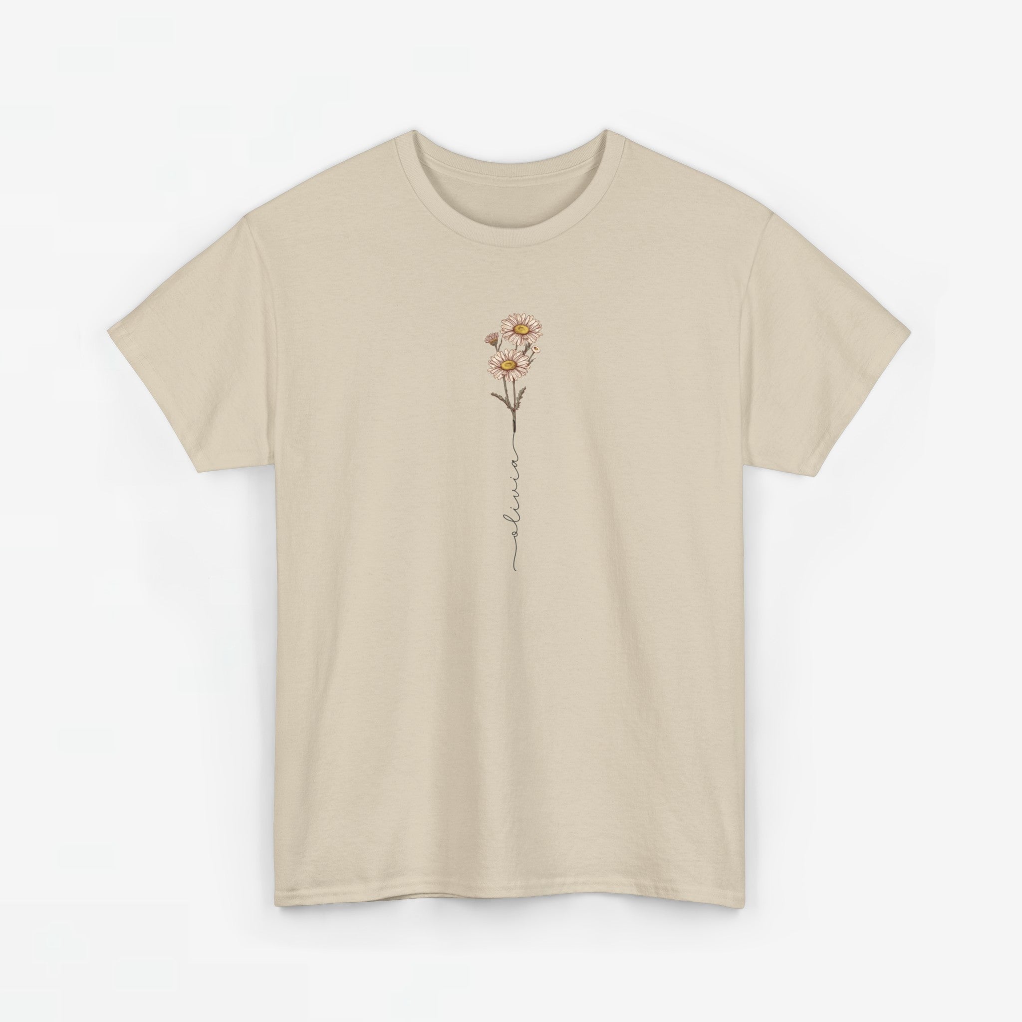 Gepersonaliseerde Moederdag Mama Cadeau - T-shirt - Geboortemaand bloem met naam