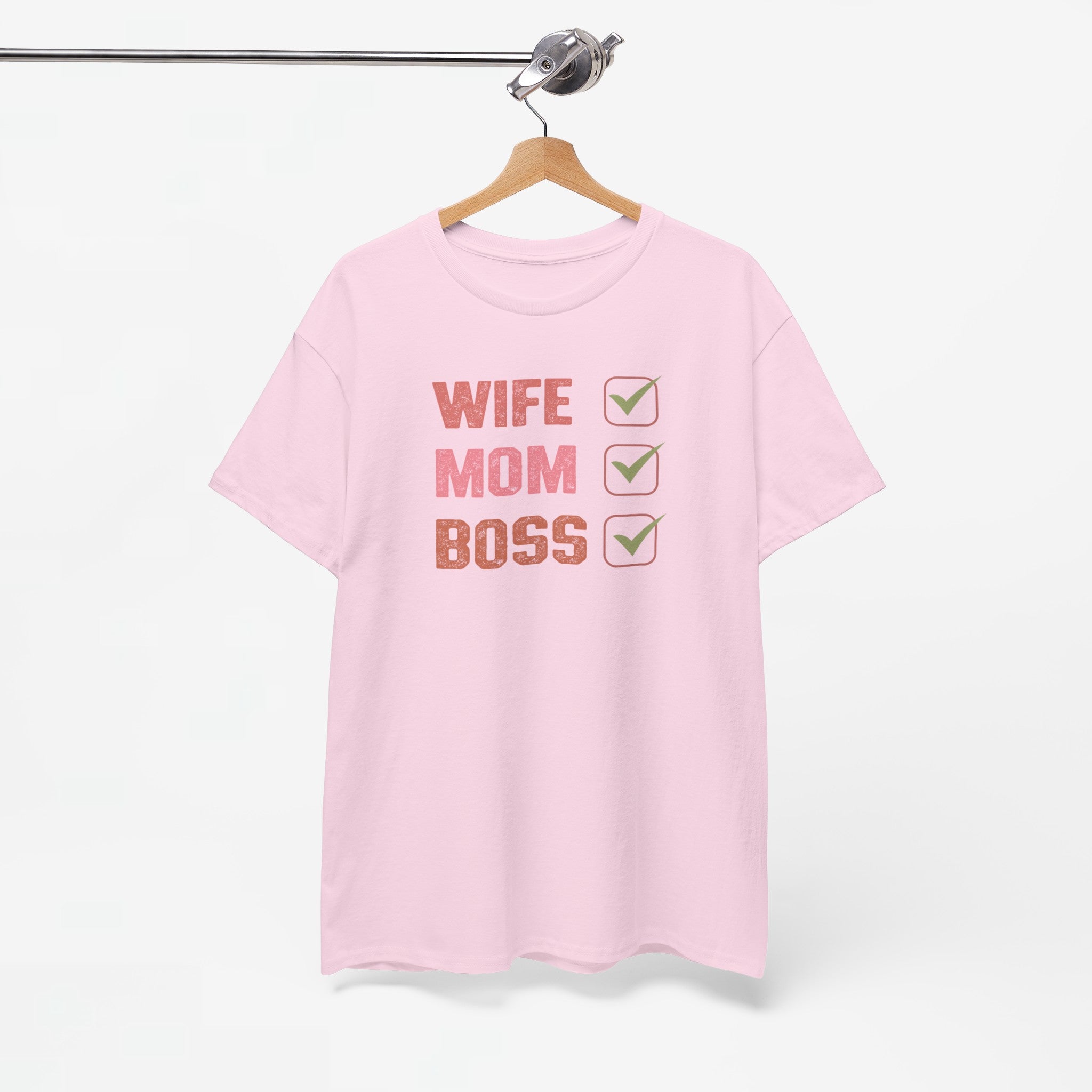 Moederdag Mama Cadeau - T-shirt - Wife Mom Boss - Oversized - #15