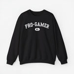 Zwarte trui met ronde hals en PRO-GAMER print met NL-logo