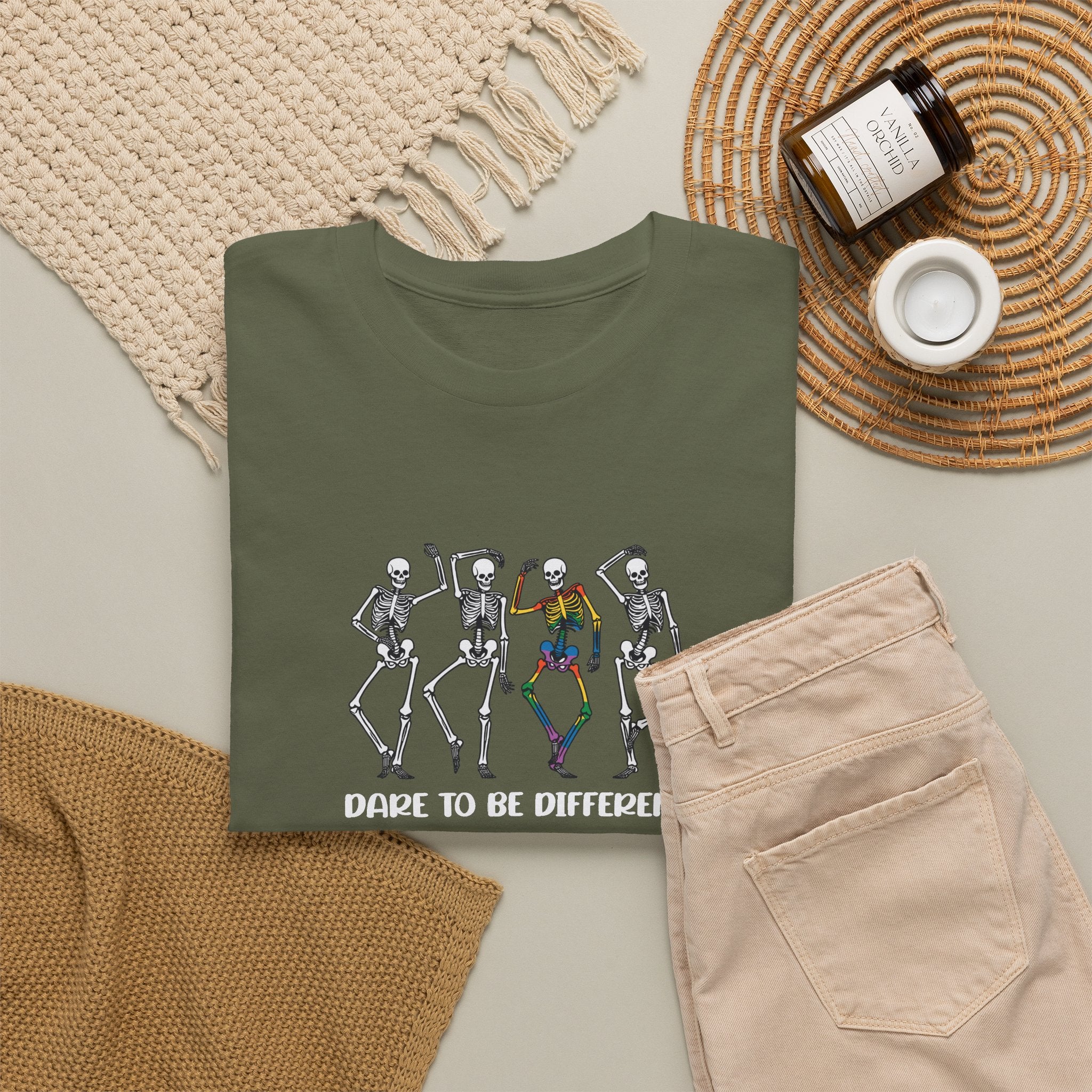 Gay Pride T-shirt - Skelet Dare to be different | SkrrtShirt