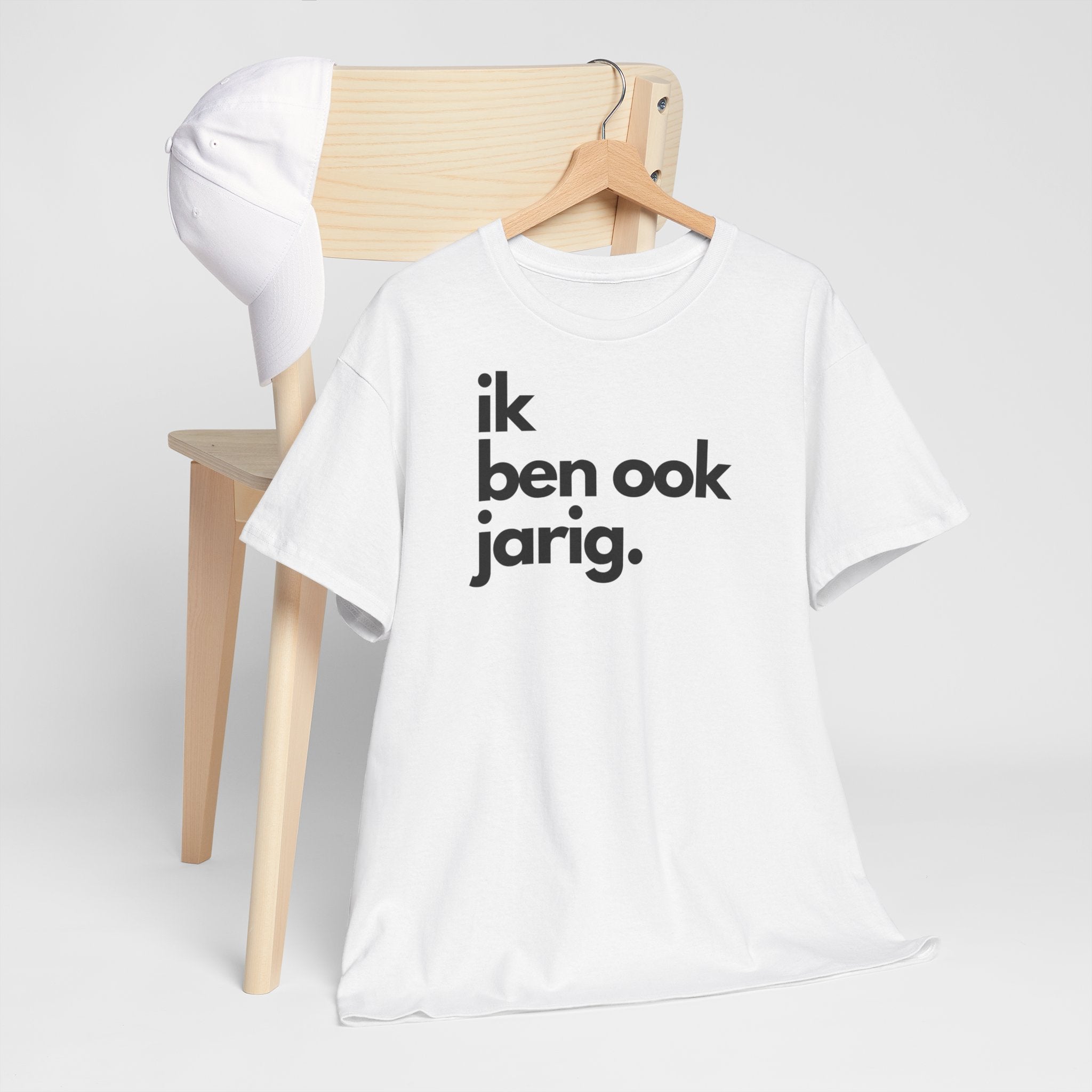Ik ben ook jarig | Front Print | Koningsdag T-shirt | Oversized