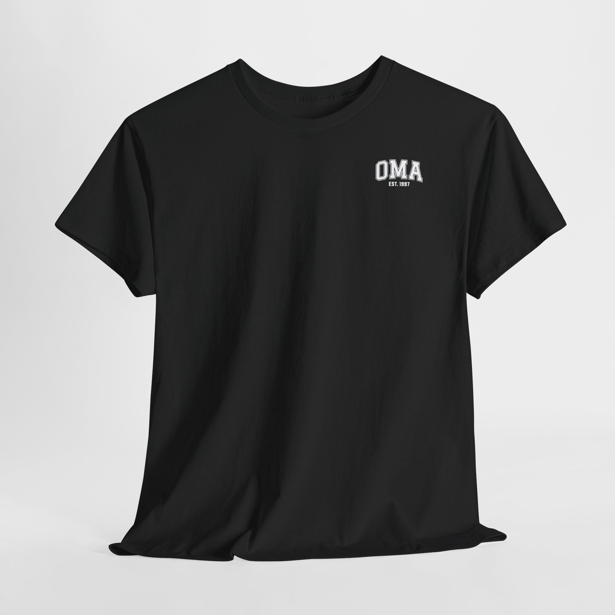 Gepersonaliseerde Moederdag Mama Cadeau - T-shirt - OMA kleine print - EST [Jaar]