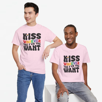 Gay Pride T-shirt - Kiss whoever the f*ck you want - Oversized #34