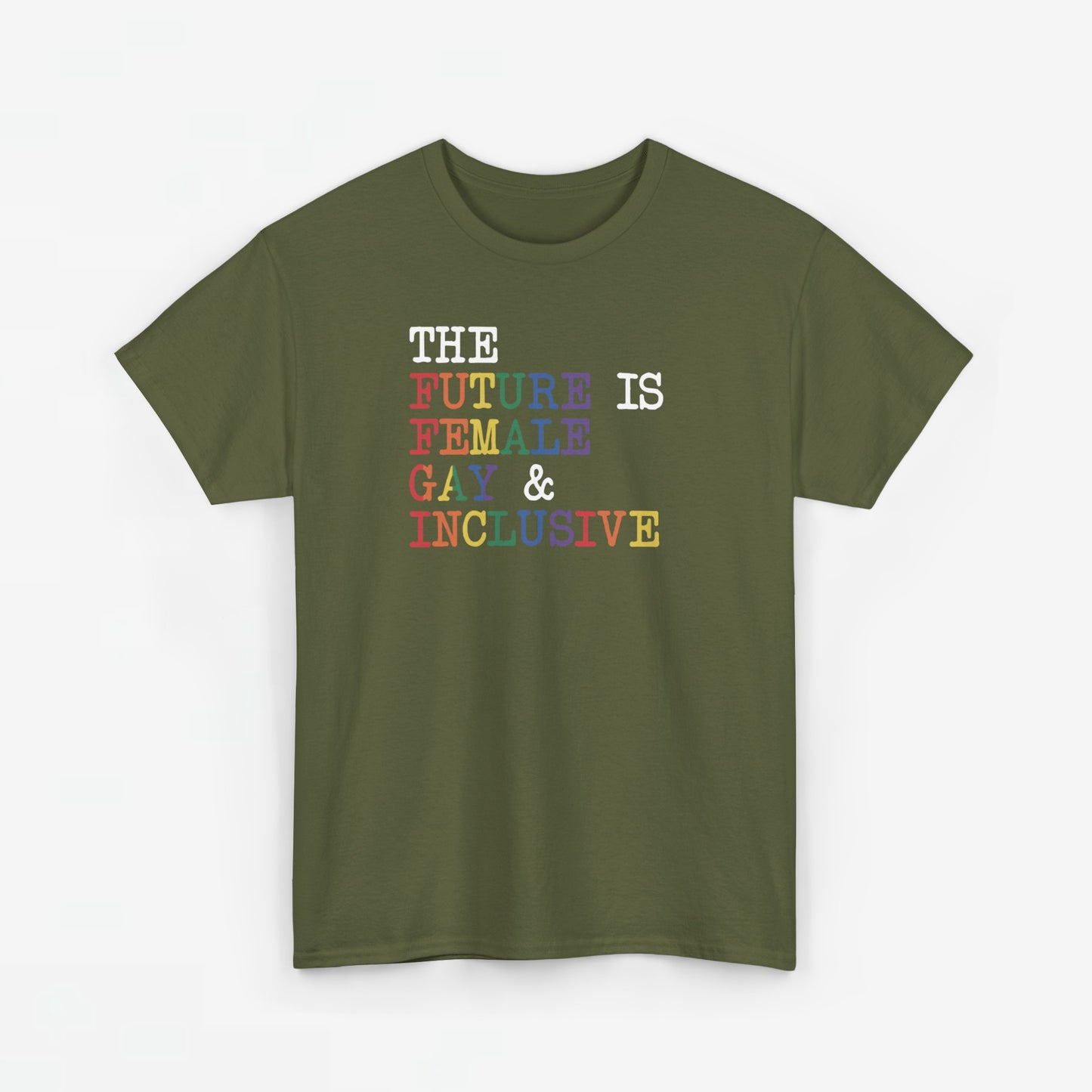 Gay Pride T-shirt - The Future is Female, Gay & Inclusive - Oversized #19