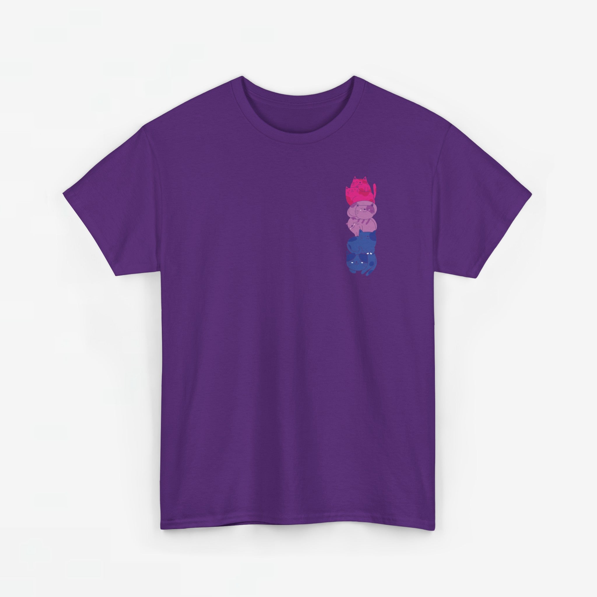Gay Pride T-shirt - Katten Bi Vlag - Oversized #49