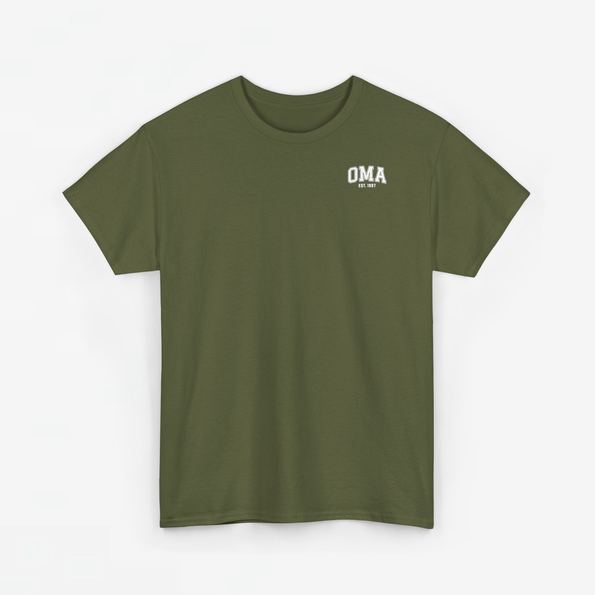 Gepersonaliseerde Moederdag Mama Cadeau - T-shirt - OMA kleine print - EST [Jaar]