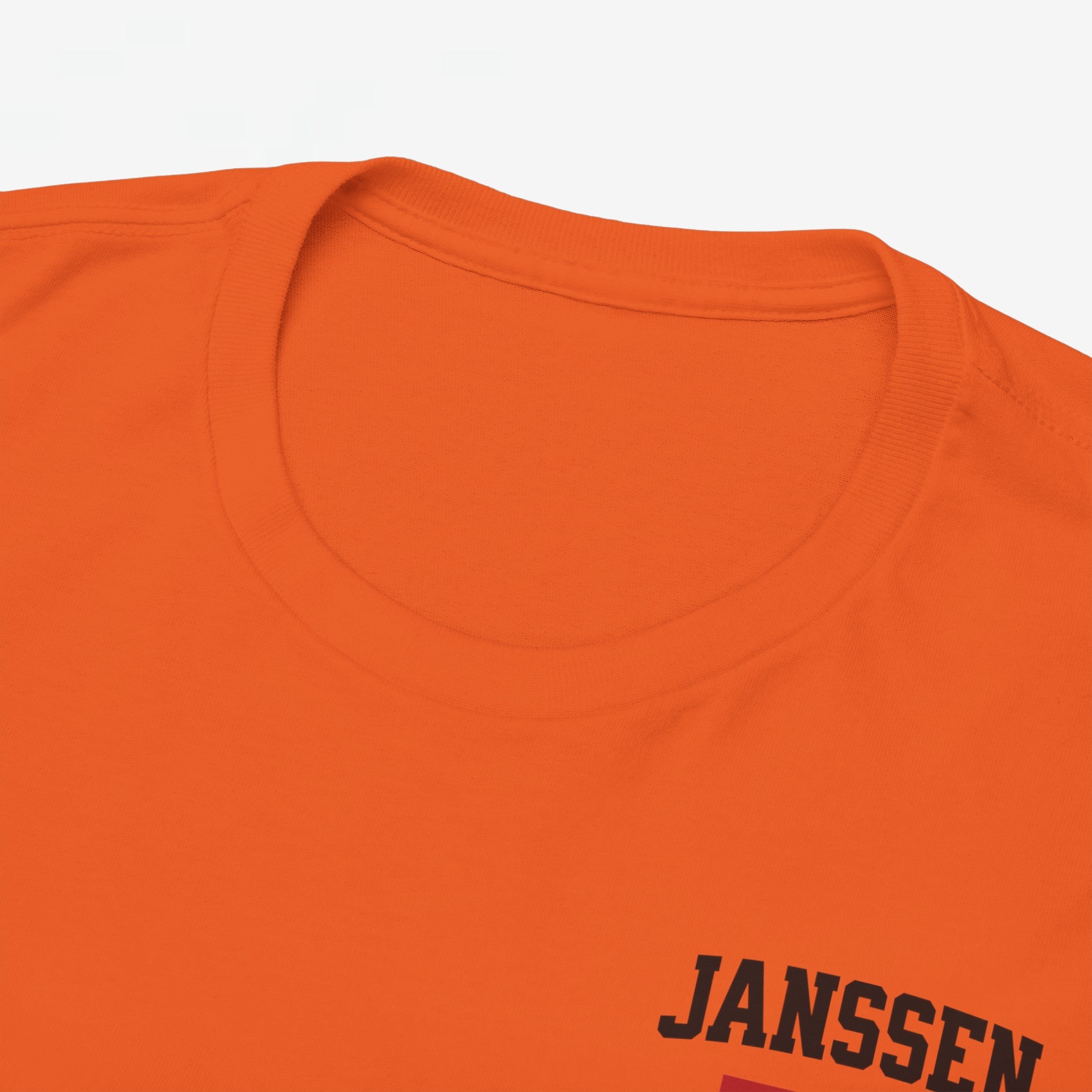 Oranje T-shirt voor EK, WK en Koningsdag - Personaliseer met Naam & Rugnummer - Nederlandse Vlag (zwarte tekst)