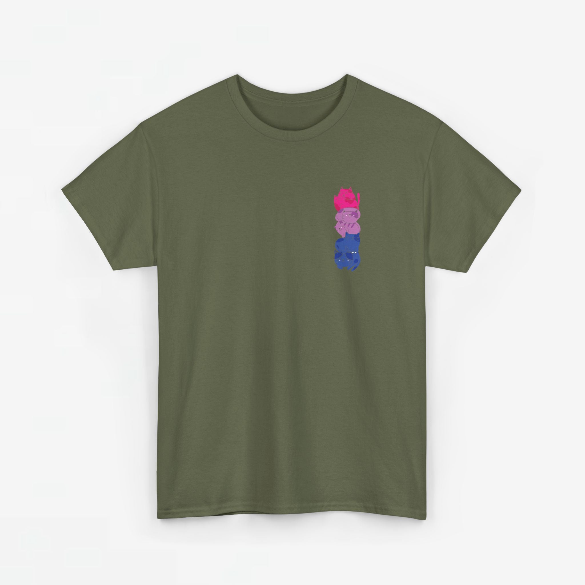 Gay Pride T-shirt - Katten Bi Vlag - Oversized #49