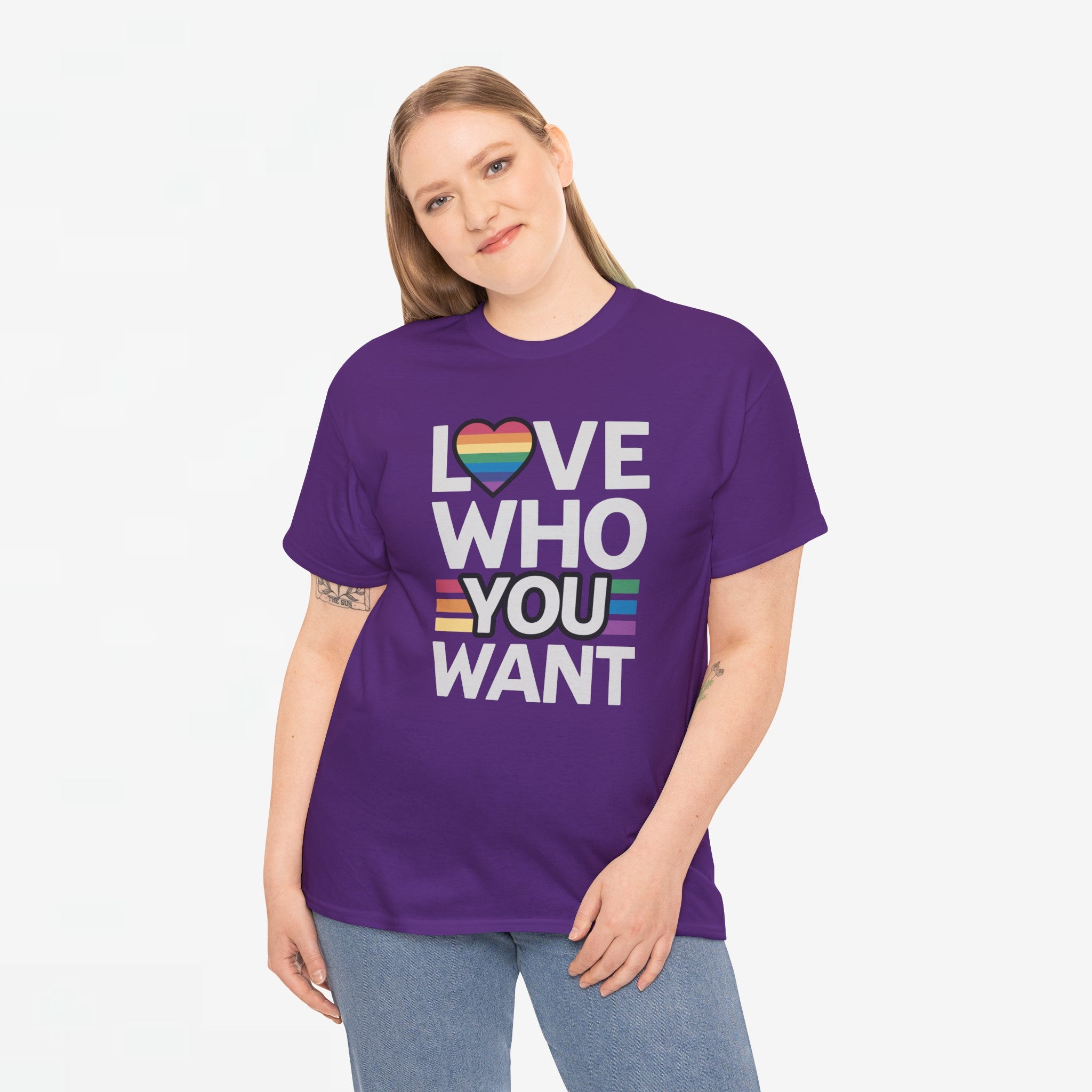 Gay Pride T-shirt - Love Who You Want - Oversized #52