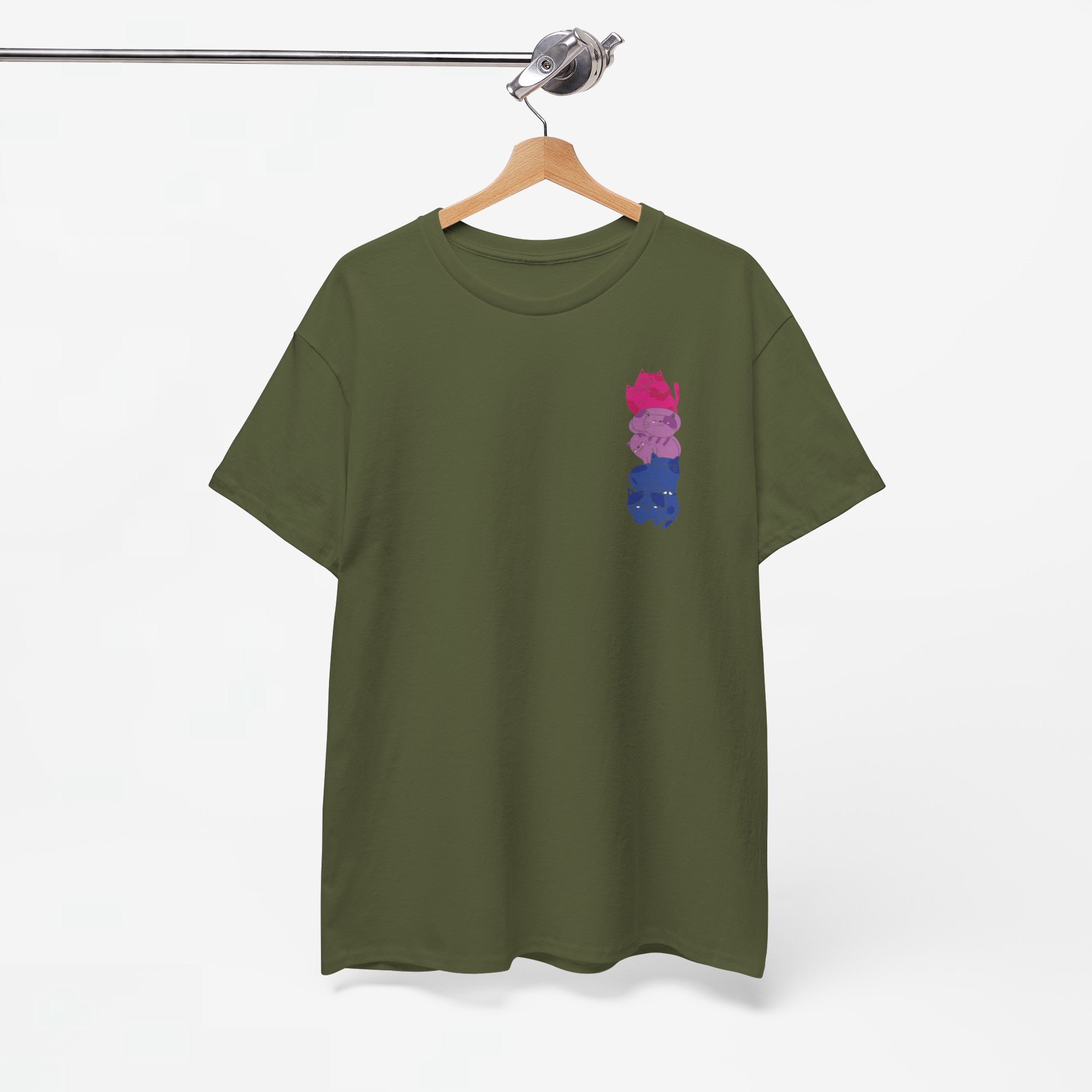 Gay Pride T-shirt - Katten Bi Vlag - Oversized #49