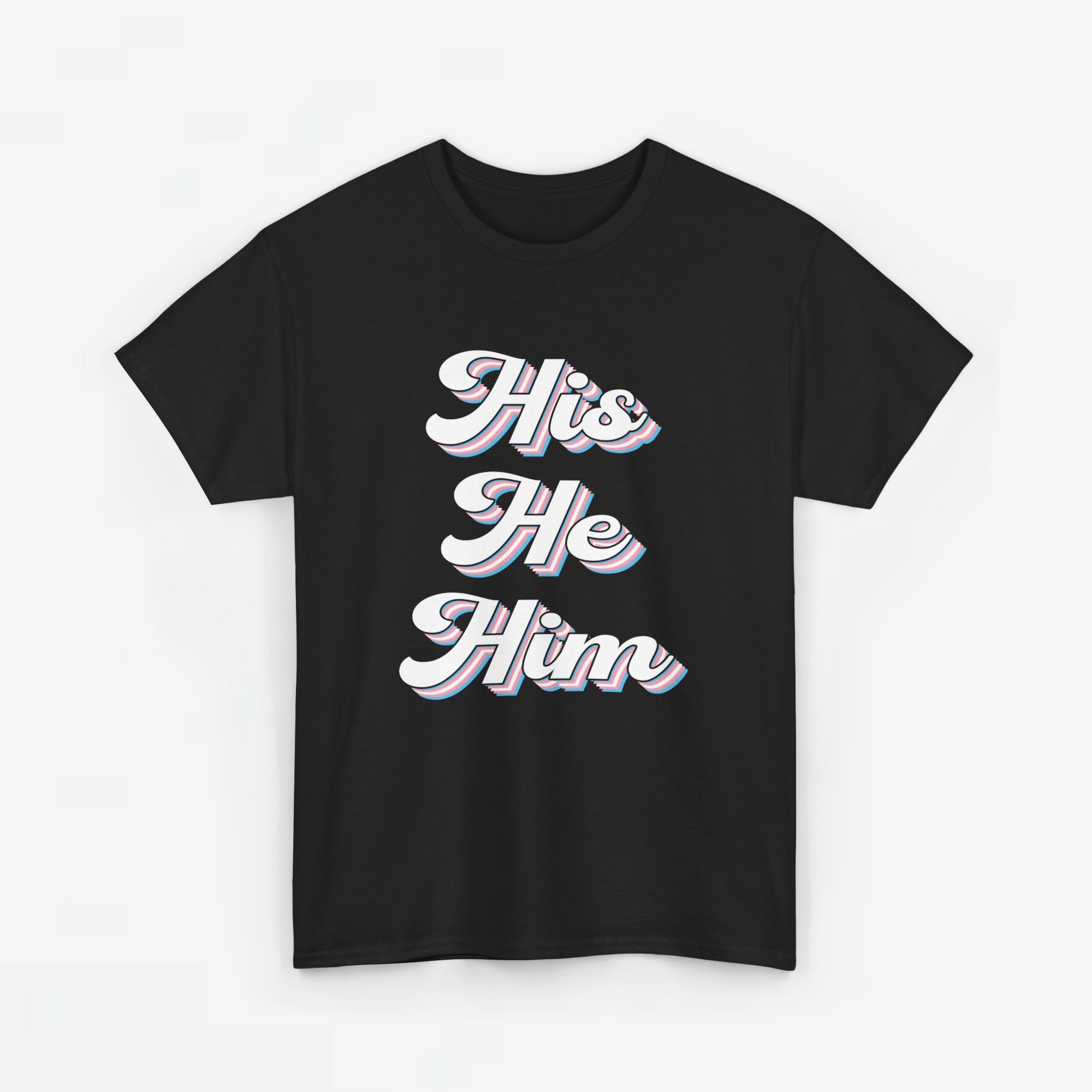 Gay Pride T-shirt - His He Him - Oversized #63