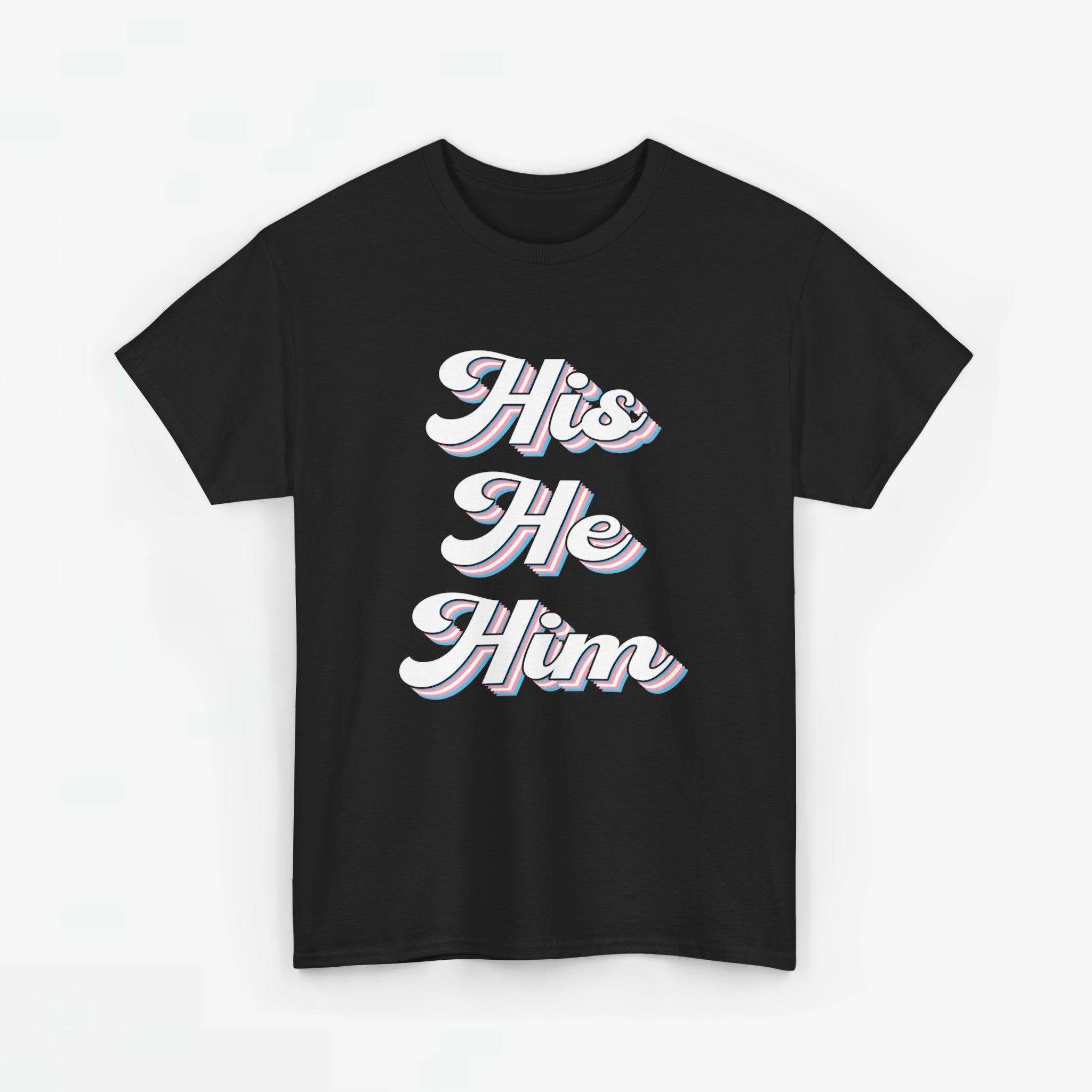 Gay Pride T-shirt - His He Him - Oversized #63