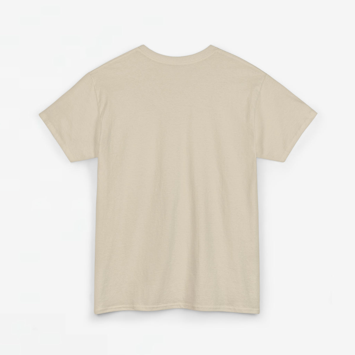 Beige T-shirt, effen zonder print, ronde hals en korte mouwen
