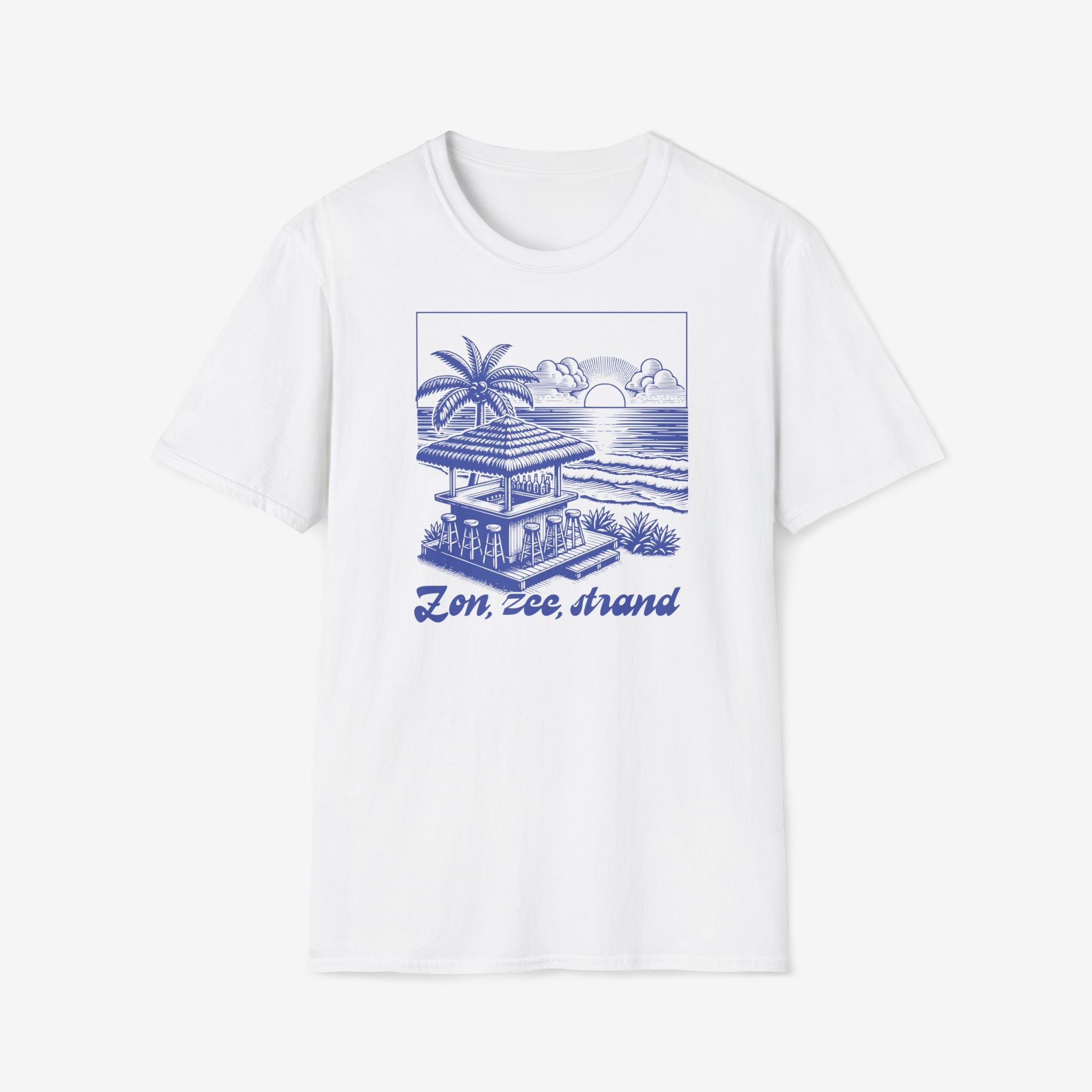 Dames Zomer T-shirt met print - Zon, Zee, Strand | SkrrtShirt