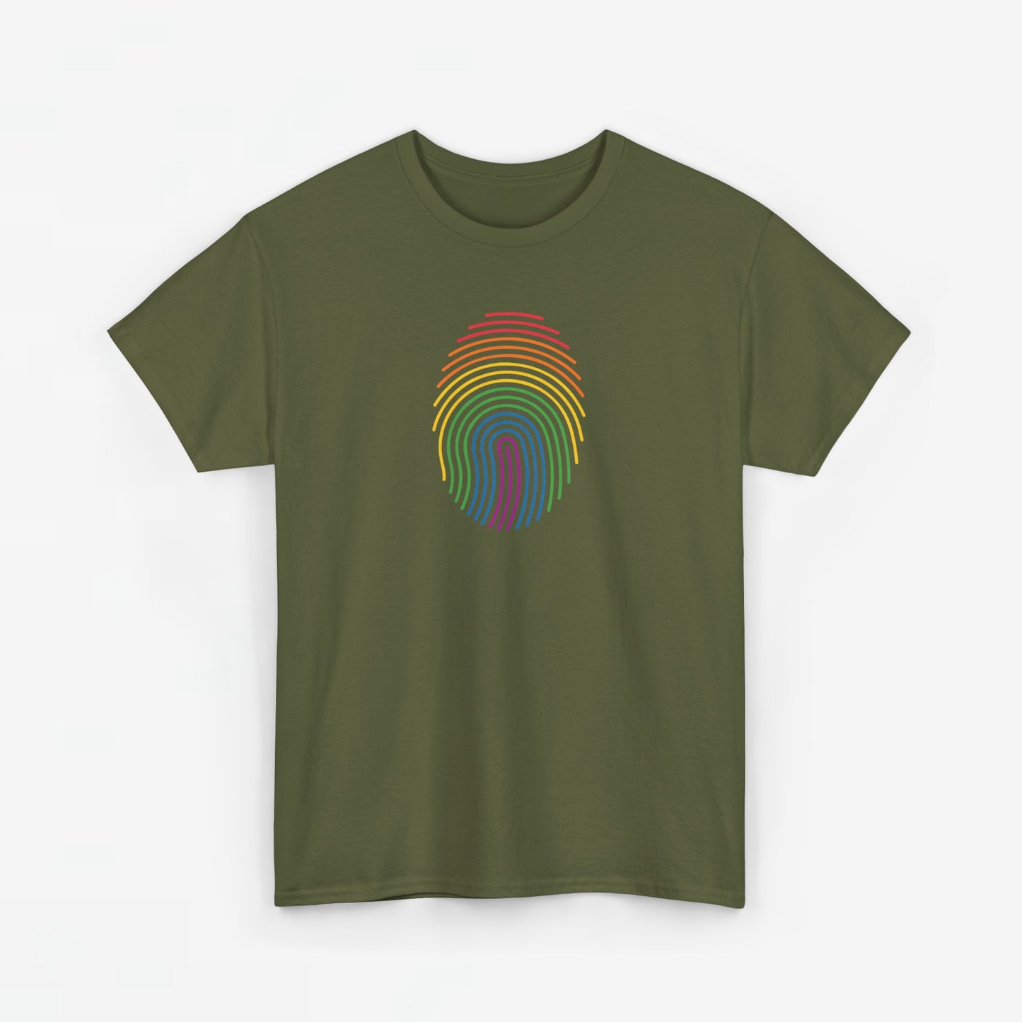 Gay Pride T-shirt - Regenboog Vingerafdruk - Oversized #37