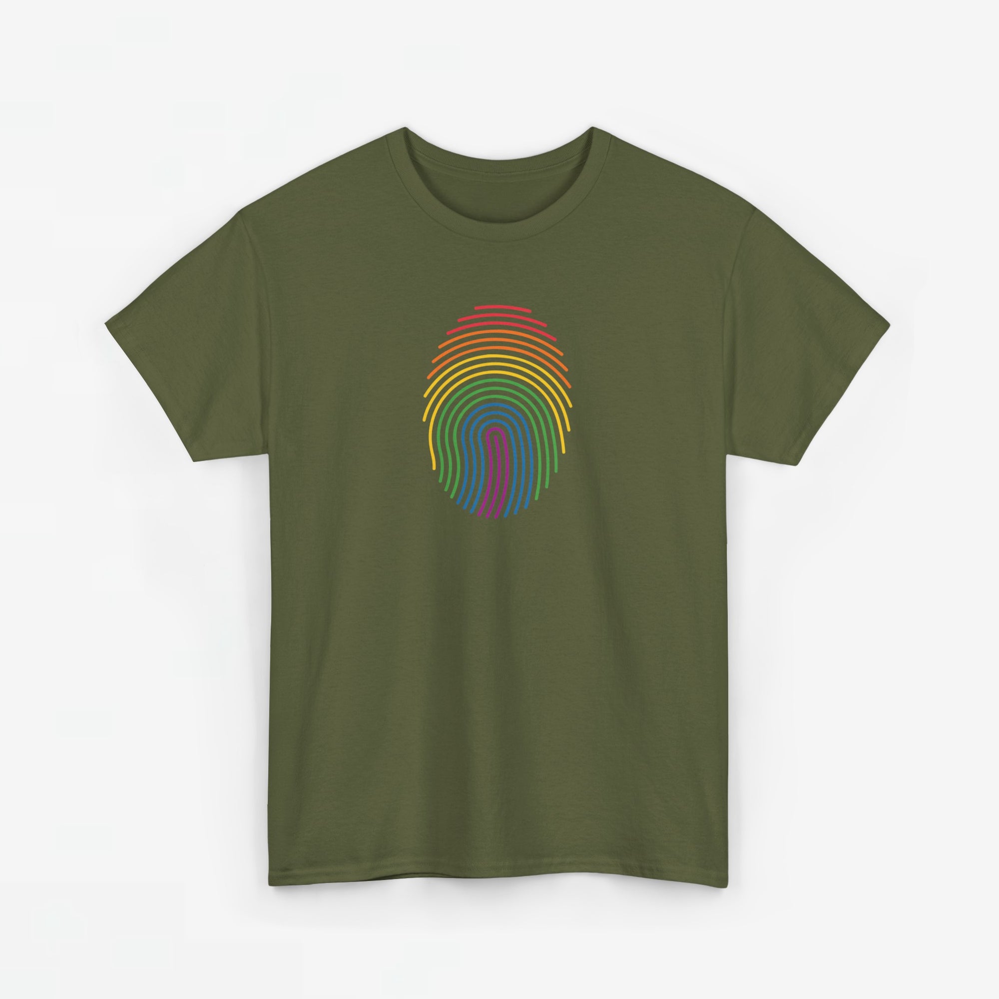 Gay Pride T-shirt - Regenboog Vingerafdruk - Oversized #37