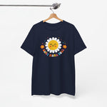 Oversized T-shirt navy met zon- en bloemenprint "Wifey Mama Boss" aan kleerhanger