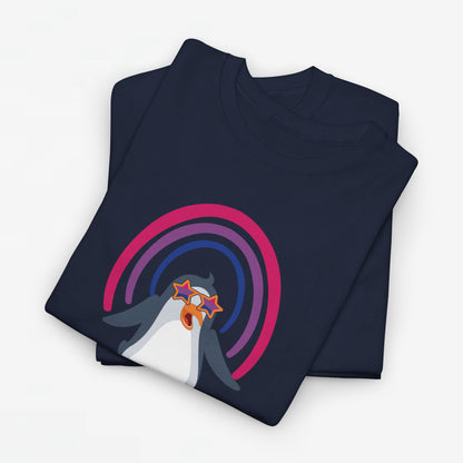 Gay Pride T-shirt - Bi Penguin - Oversized #59