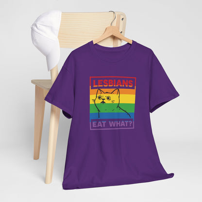 Gay Pride T-shirt - Lesbians Eat What? - Oversized #5