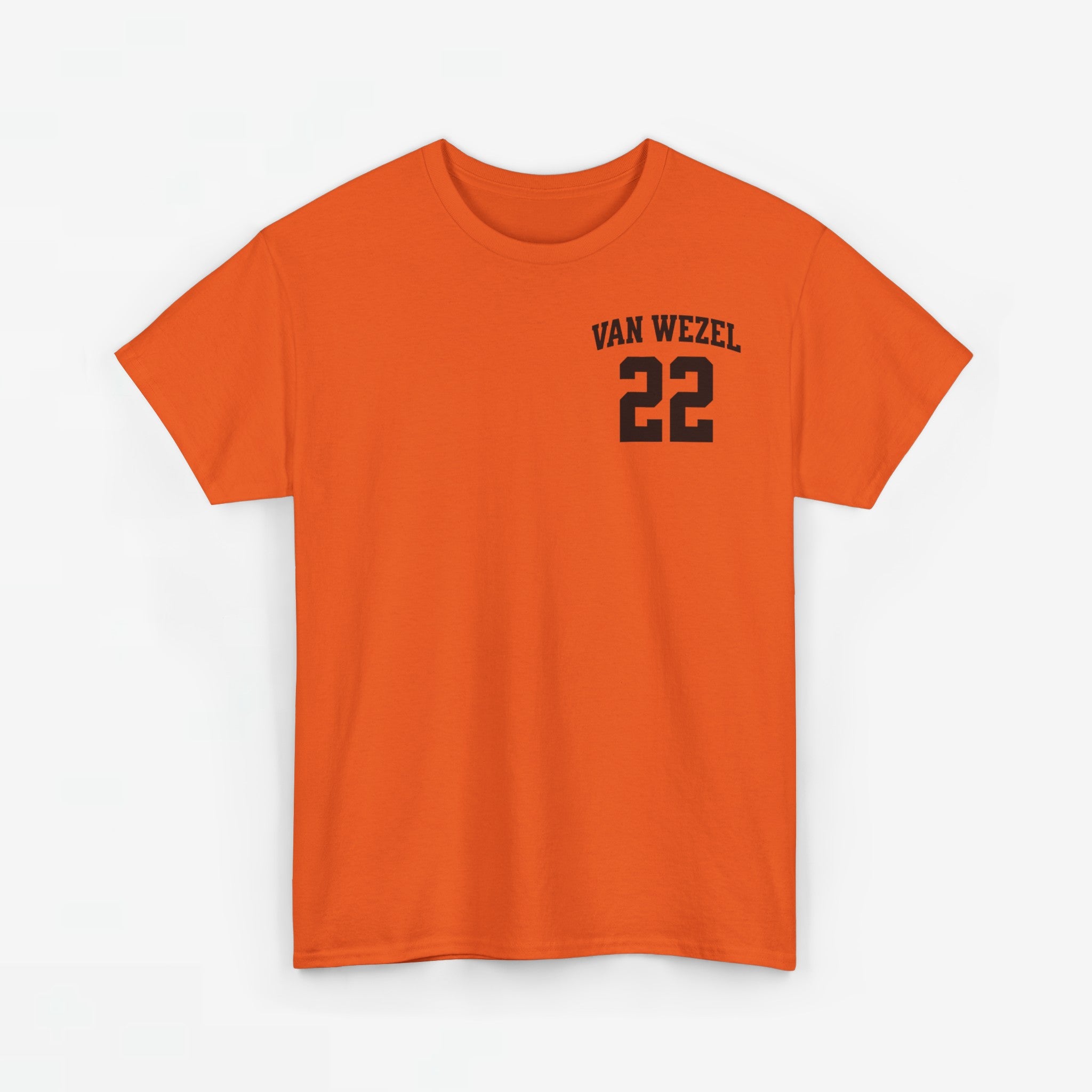 Oranje T-shirt voor EK, WK en Koningsdag - Personaliseer met Naam & Rugnummer (zwarte tekst)