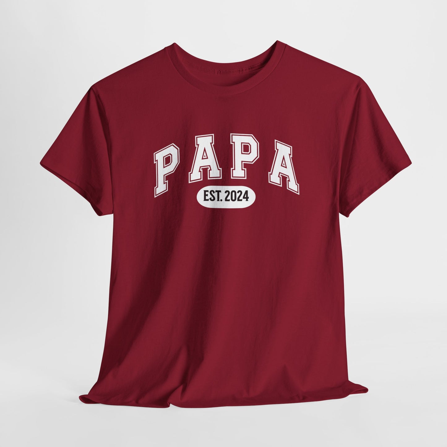 Gepersonaliseerde Vaderdag Papa Cadeau - T-shirt - Papa - EST [Jaar]