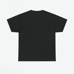 Zwarte oversized T-shirt met ronde hals en korte mouwen, effen achterkant