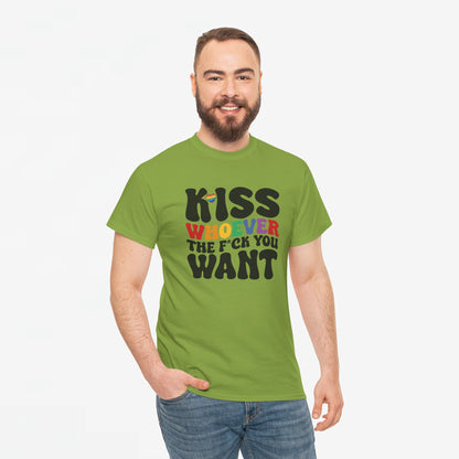 Gay Pride T-shirt - Kiss whoever the f*ck you want - Oversized #34