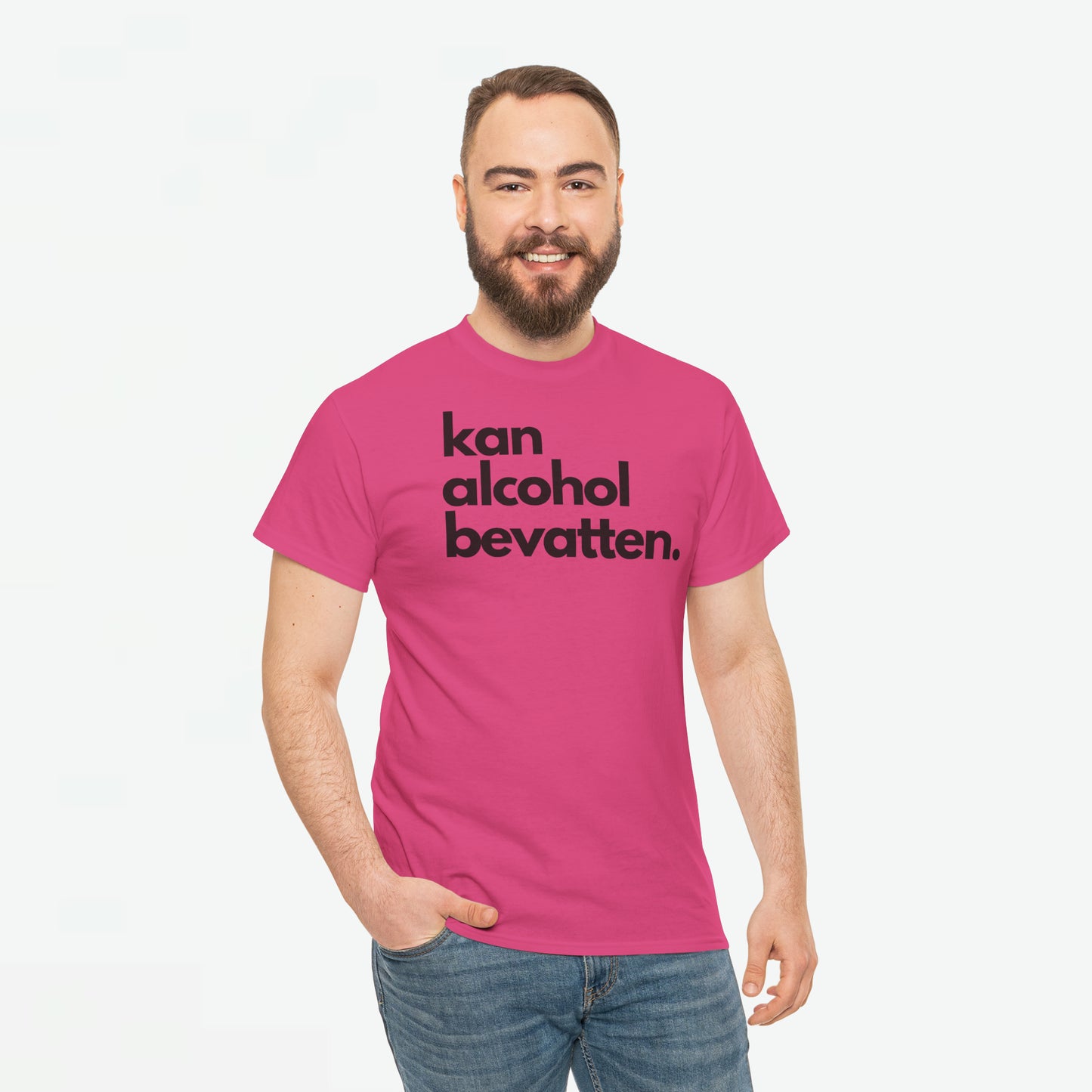 Kan Alcohol Bevatten | Front Print | Koningsdag T-shirt | Oversized