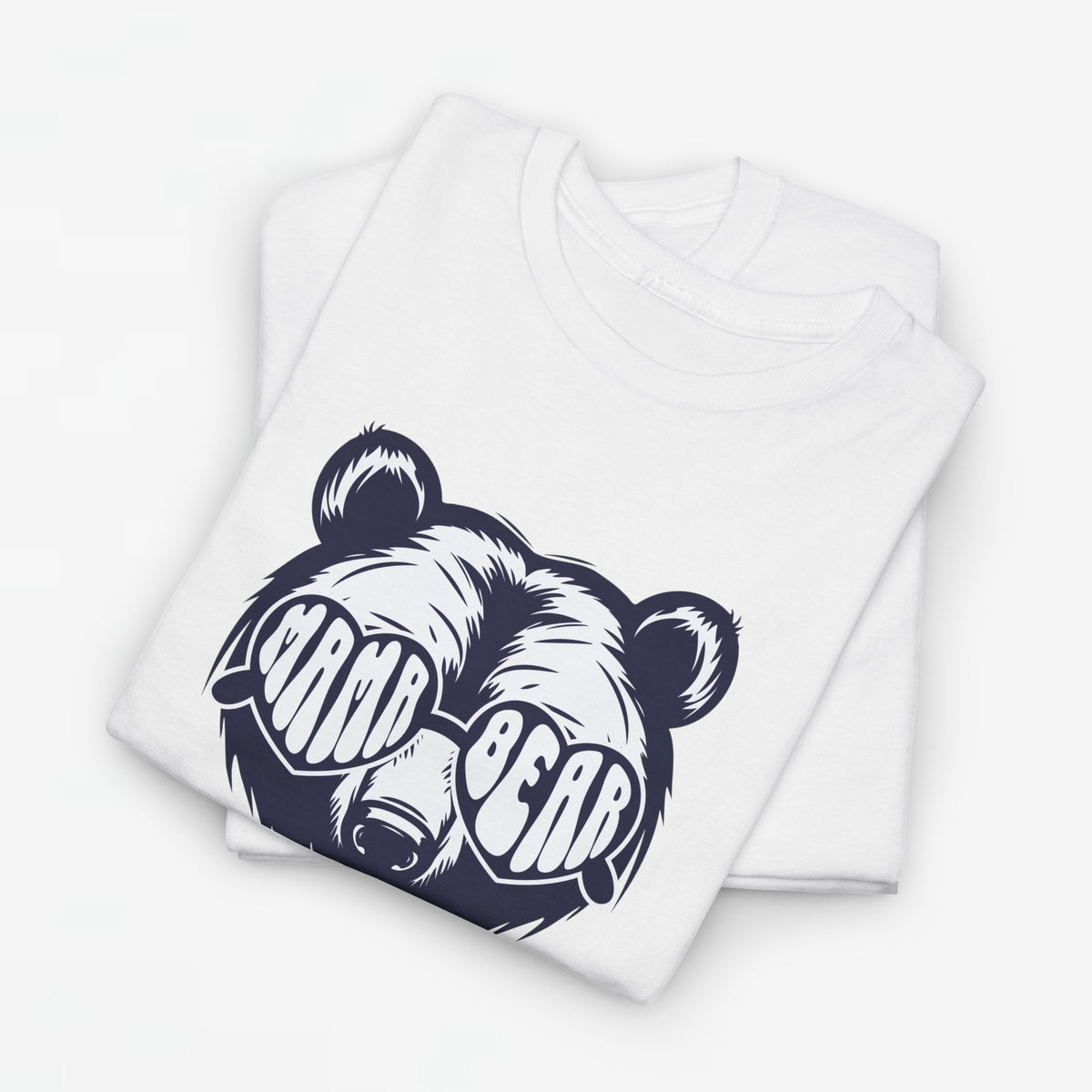Witte oversized t-shirt met grote beer-illustratie op de borst