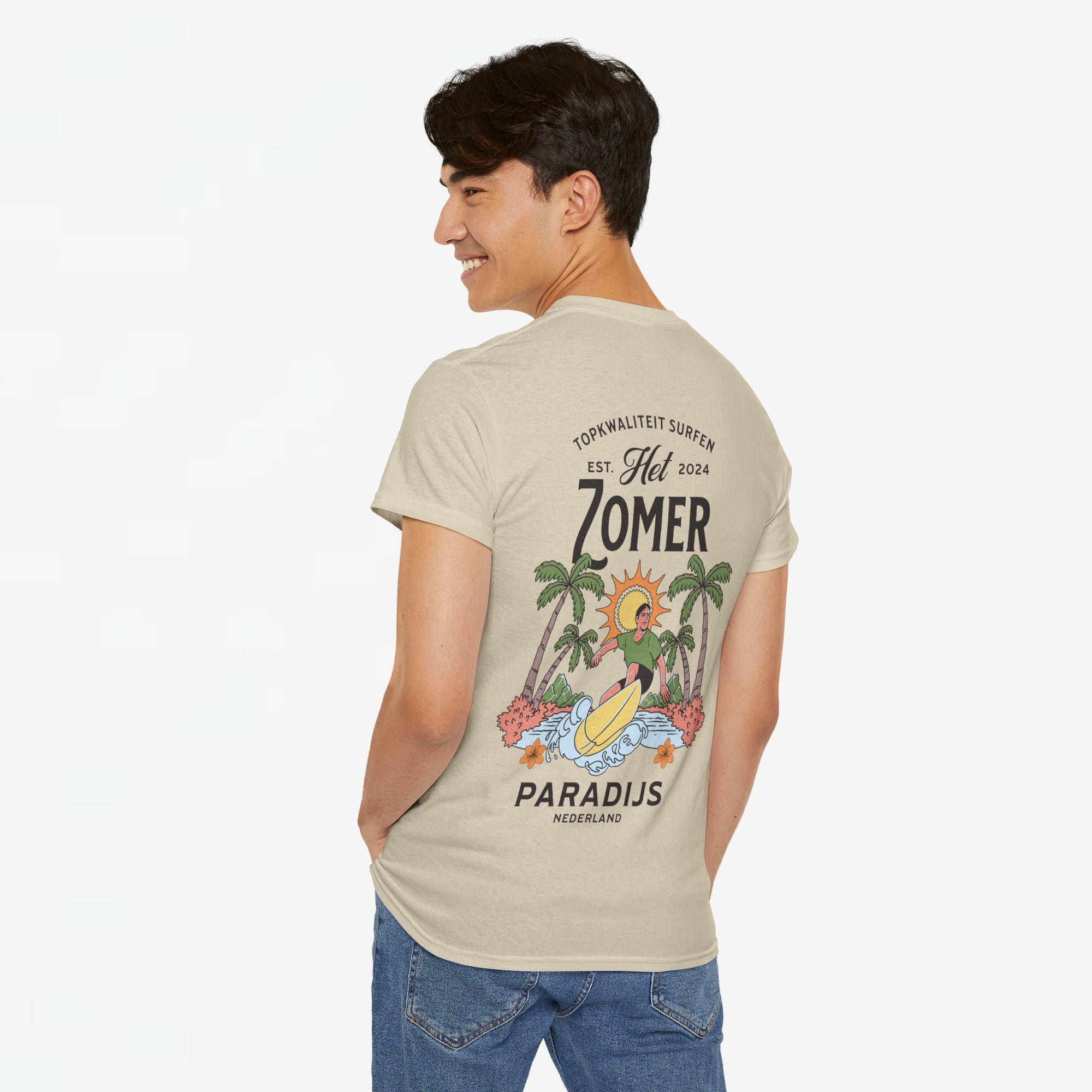 Zomer T-shirt voor Heren - Skrrtshirt Zomervakantie Oversized Tee #10 - Zomer Paradijs