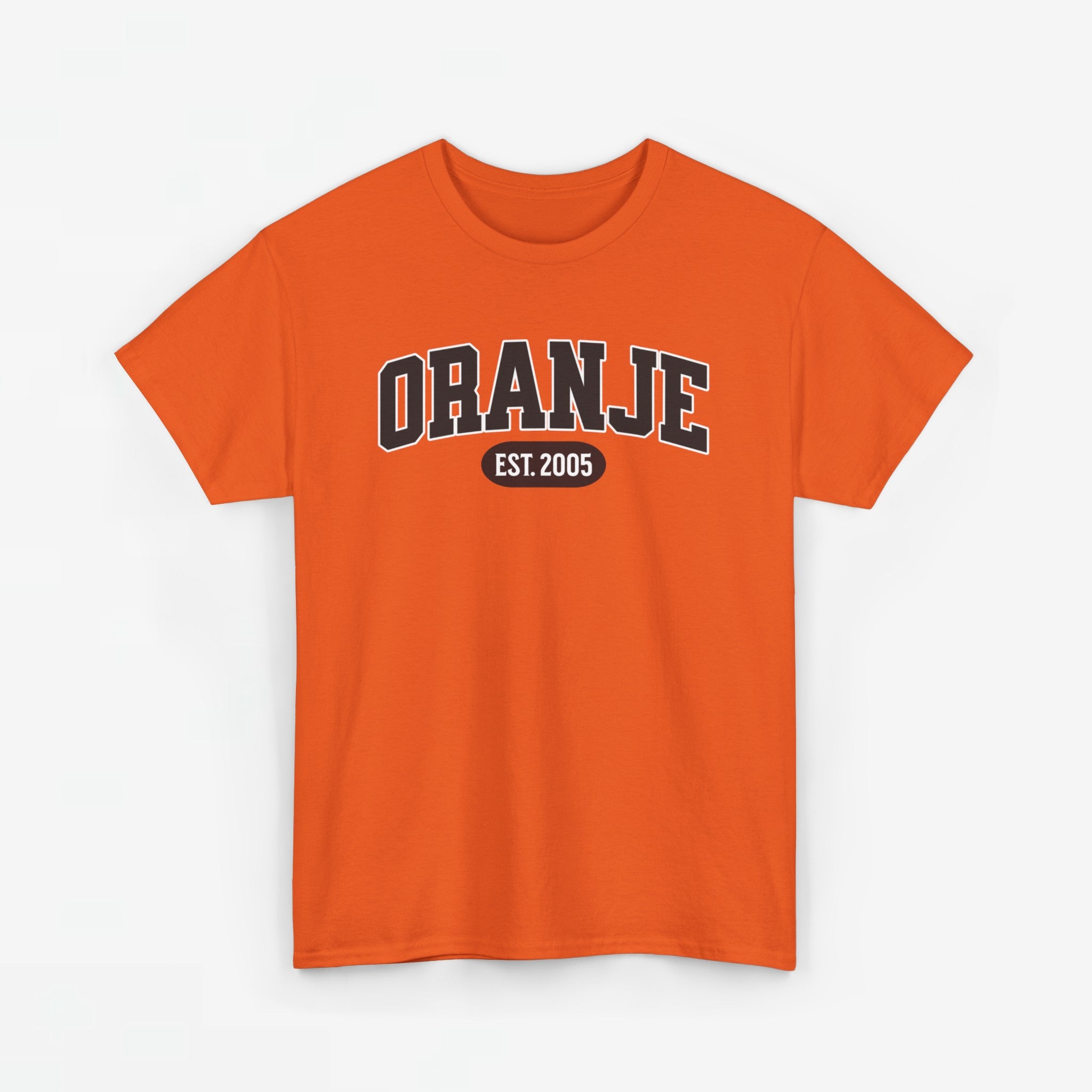 Oranje T-shirt voor EK, WK en Koningsdag - Personaliseer met Naam, Jaar & Rugnummer - ORANJE