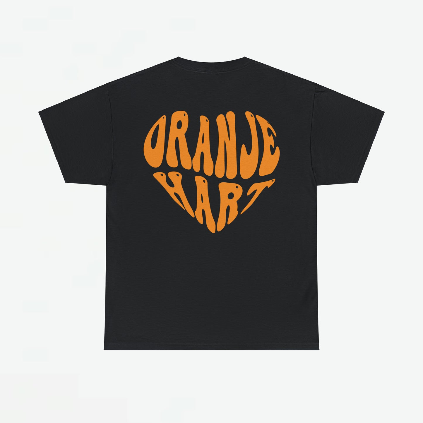 Oranje Hart | Back Print | Koningsdag T-shirt | Oversized | Dames