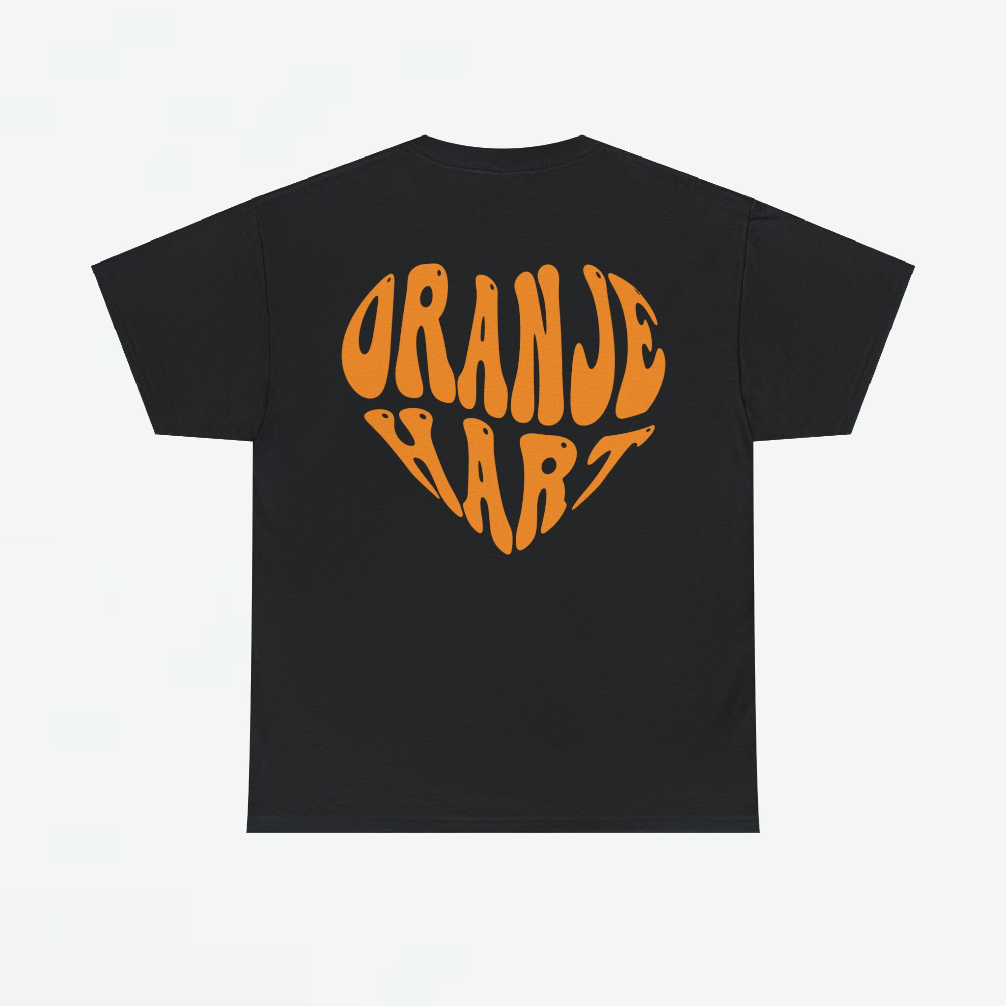 Oranje Hart | Back Print | Koningsdag T-shirt | Oversized | Dames