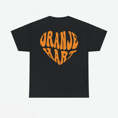 Oranje Hart | Back Print | Koningsdag T-shirt | Oversized | Dames