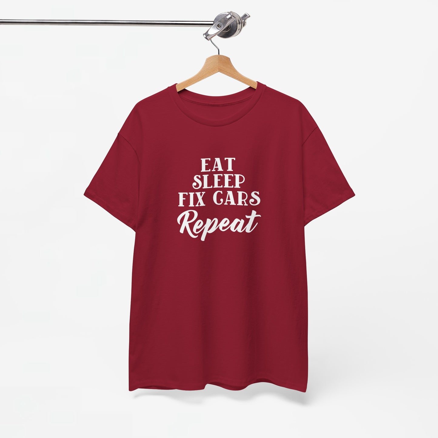 Vaderdag Papa Cadeau - T-shirt - Eat Sleep Fix Cars Repeat - Oversized #58